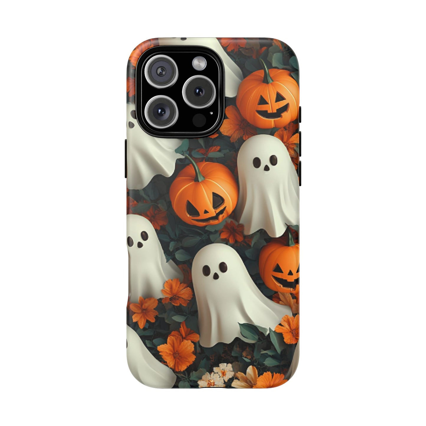 Halloween Ghosts and Pumpkins Phone Case - Spooky and Cute Phone Cases - iPhone 16 15 14 13 12 11, Samsung Galaxy & Google Pixel Phone Covers