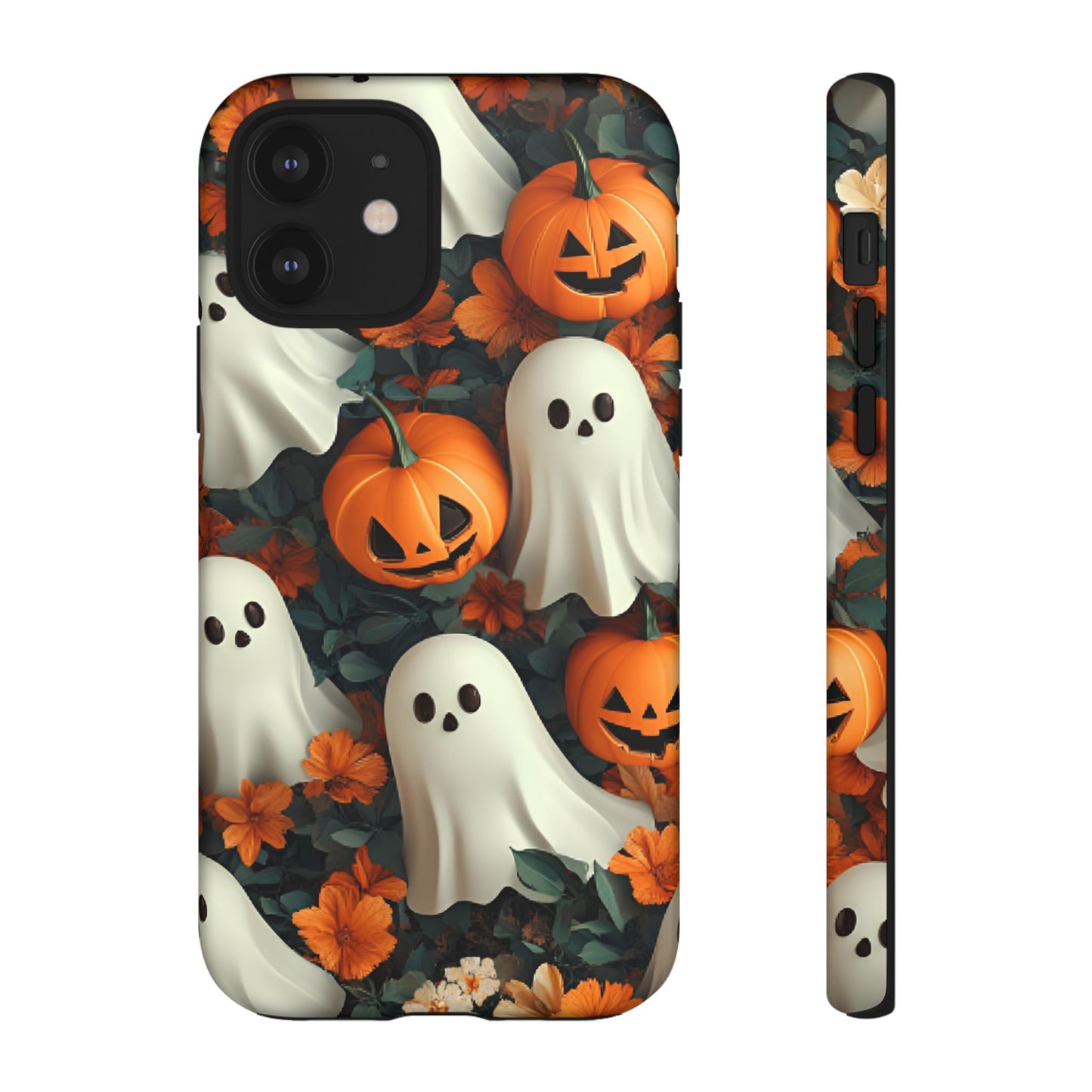 Halloween Ghosts and Pumpkins Phone Case - Spooky and Cute Phone Cases for iPhone 16 15 14 13 12 11, Samsung Galaxy & Google Pixel Phone Covers