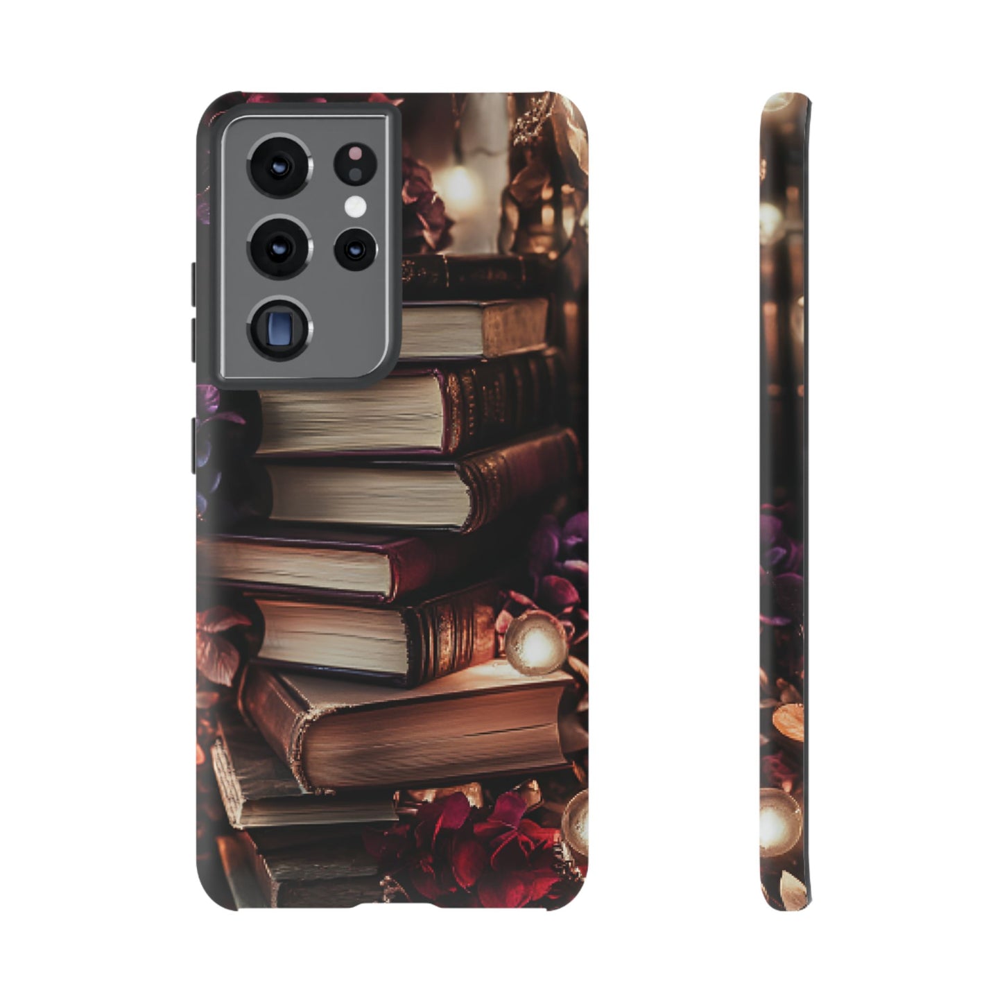 Book Lover Phone Case - Vintage Dark Academia Books - iPhone 16 15 14 13 12 11, Samsung Galaxy & Google Pixel Phone Covers