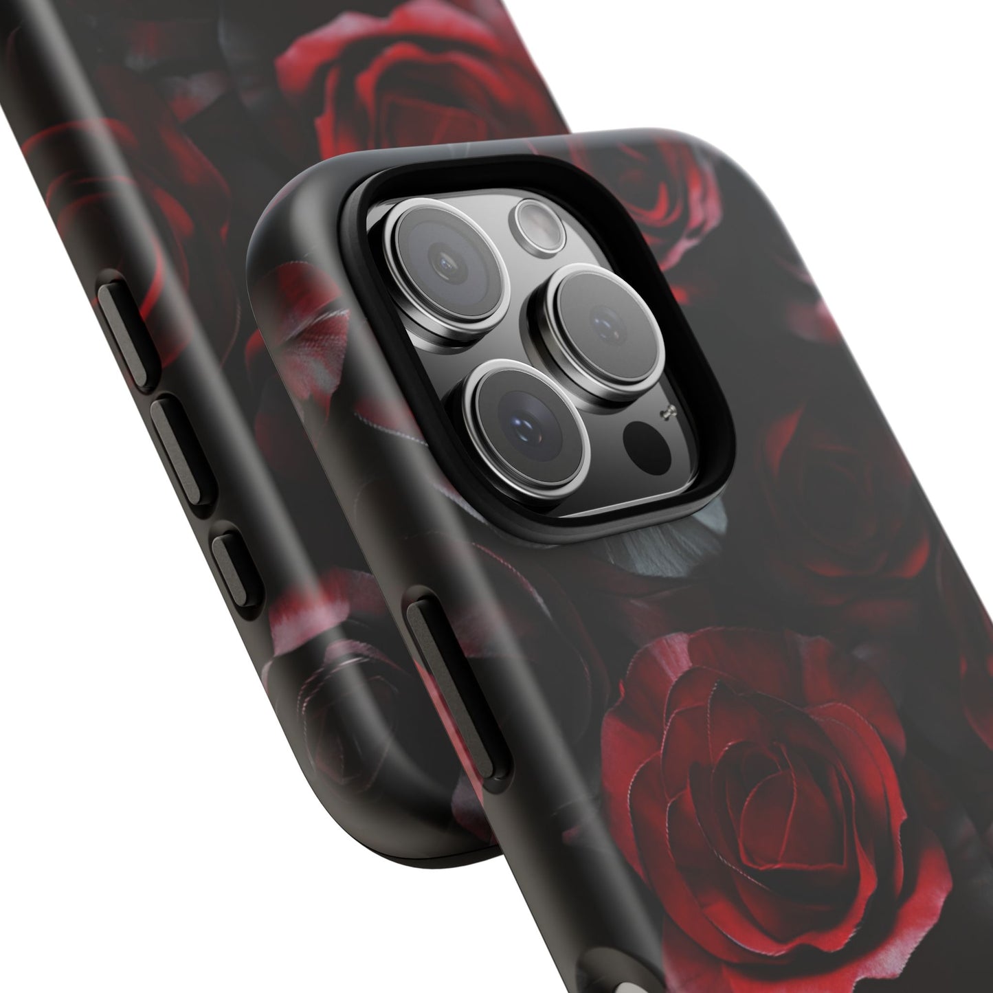 Dark Rose Flower Phone Case - Gothic Floral Phone Cases for iPhone 16 15 14 13 12 11, Samsung Galaxy & Google Pixel