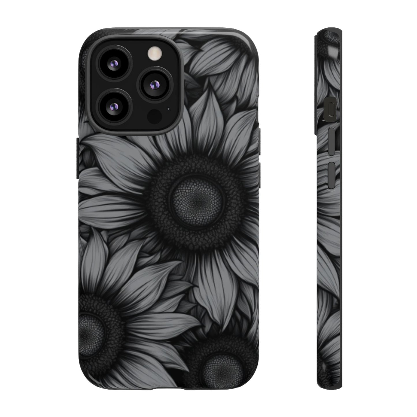 Sunflower Phone Case - Dark Gothic Floral Phone Cases for Phone 16 15 14 13 12 11, Samsung Galaxy & Google Pixel