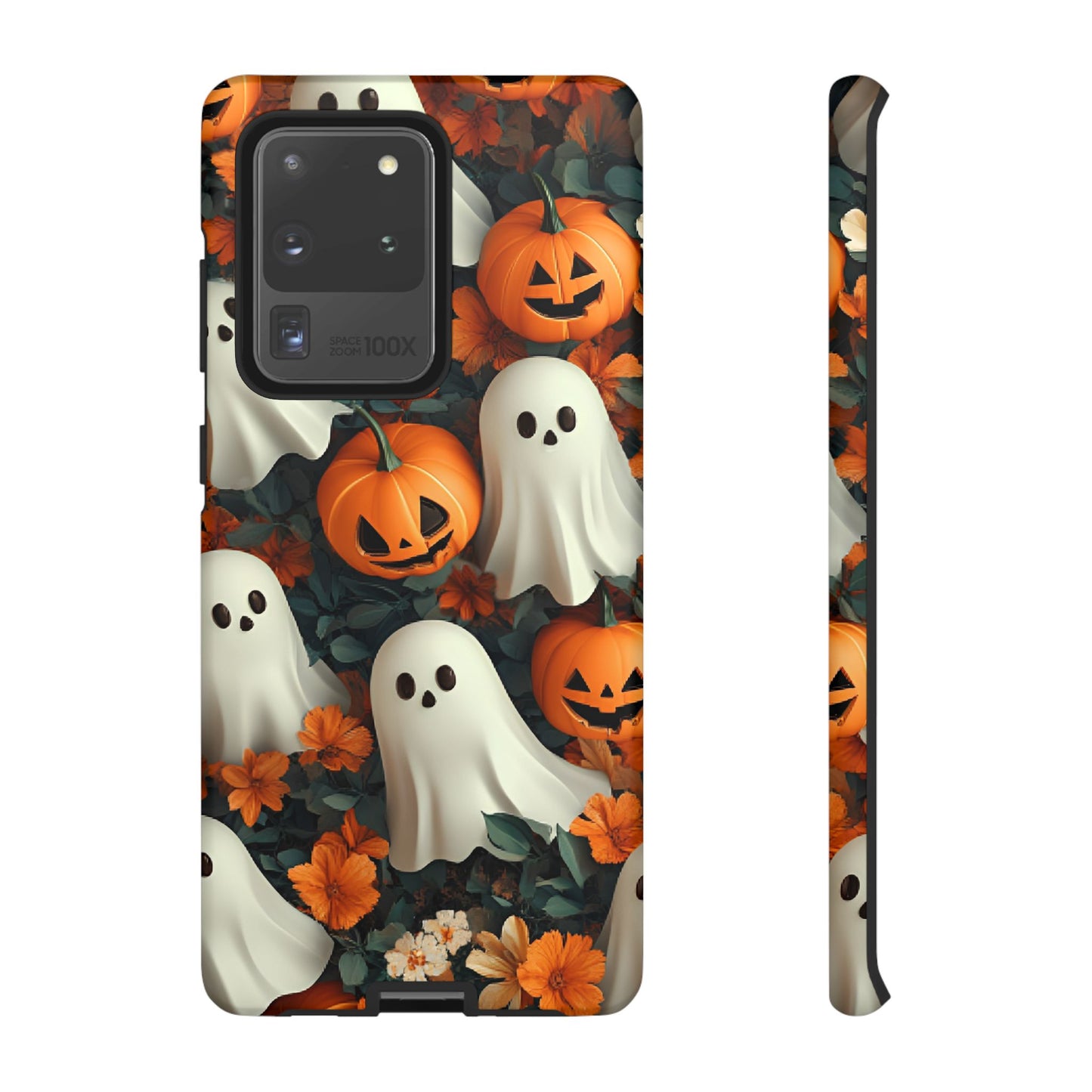 Halloween Ghosts and Pumpkins Phone Case - Spooky and Cute Phone Cases - iPhone 16 15 14 13 12 11, Samsung Galaxy & Google Pixel Phone Covers