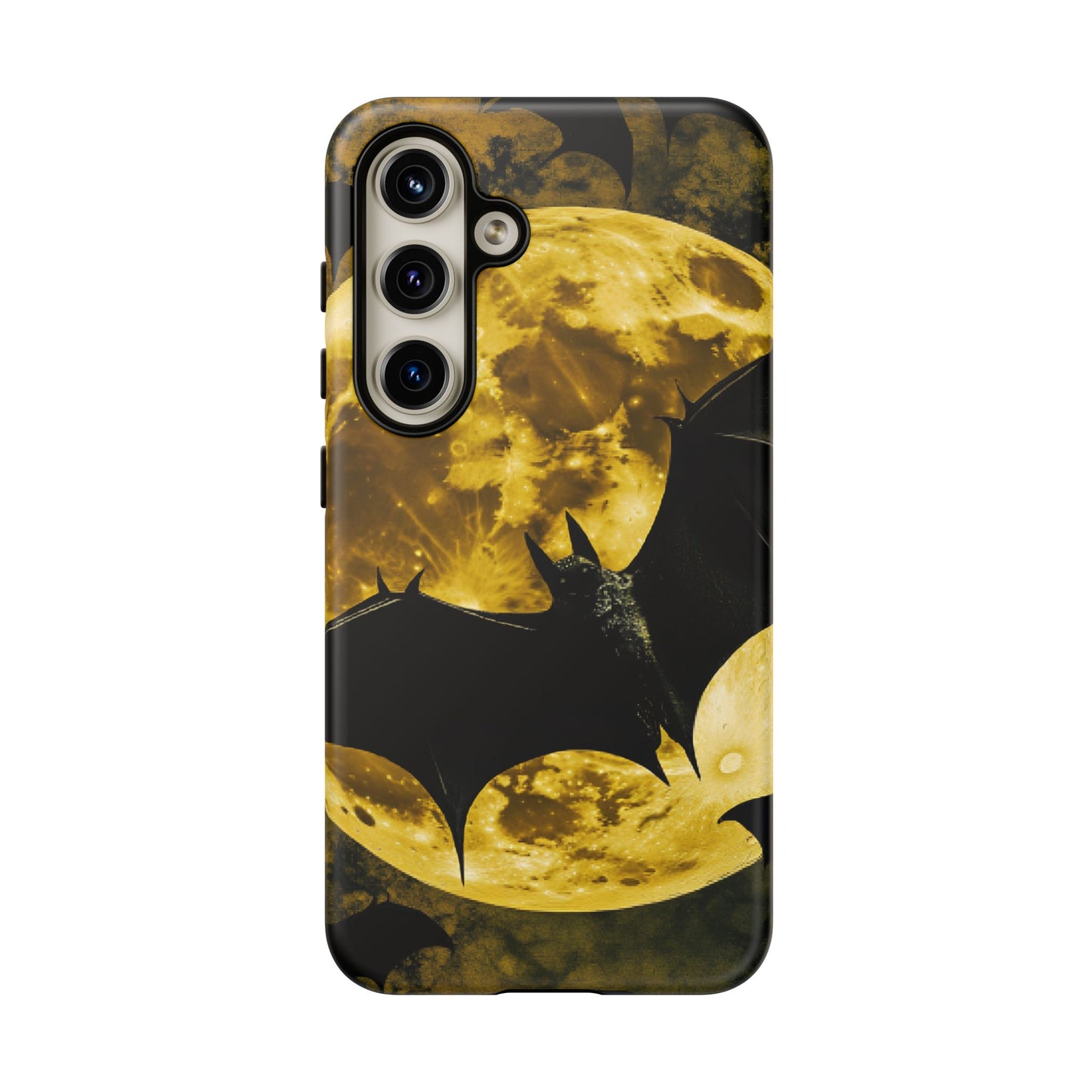 Gothic Bat and Moon Phone Case - Spooky Halloween Phone Cases - iPhone 16 15 14 13 12 11, Samsung Galaxy & Google Pixel Phone Covers