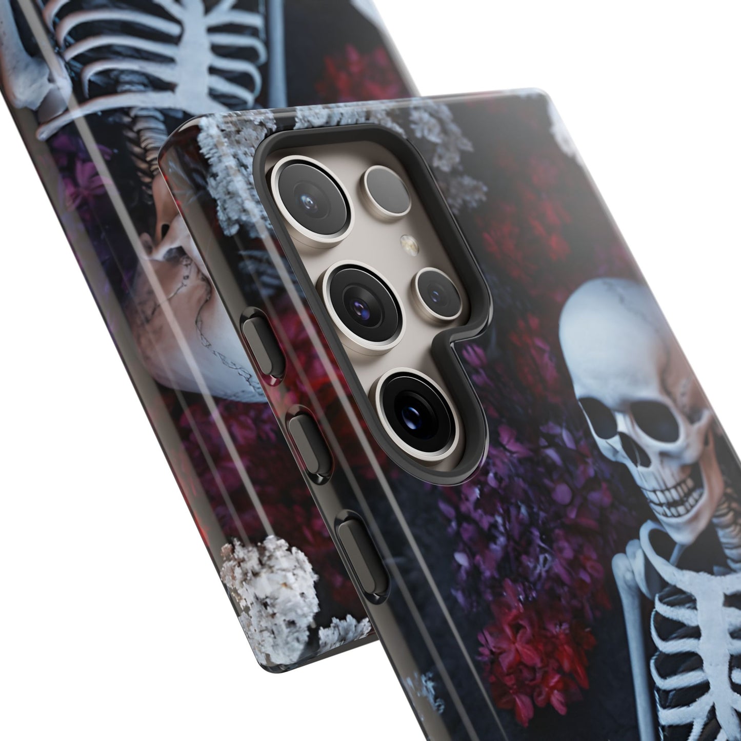 Skeleton Reading Book Phone Case - Bookish Halloween Phone Cases - iPhone 16 15 14 13 12 11, Samsung Galaxy & Google Pixel Phone Covers