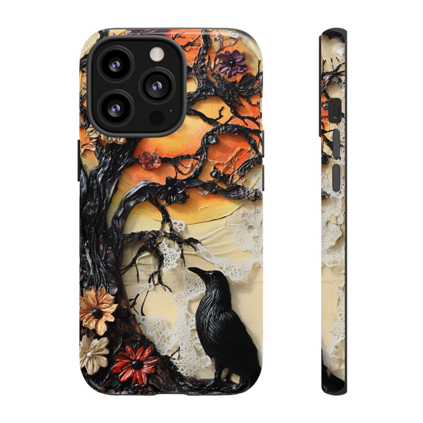 Gothic Raven Phone Case - Fantasy Goth Phone Cases for iPhone 16 15 14 13 12 11, Samsung Galaxy & Google Pixel