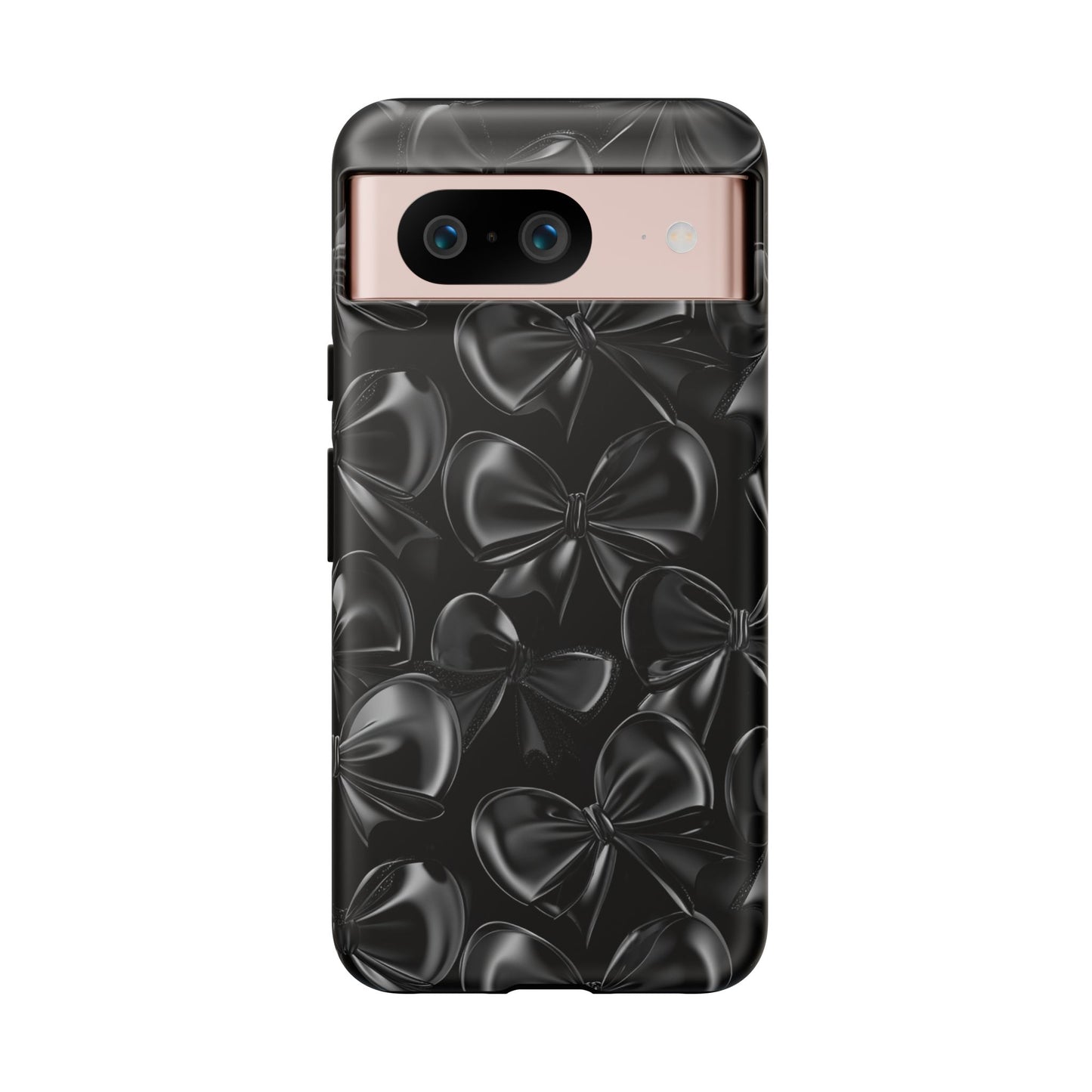 Black Bow Phone Case - Gothic Dark Coquette Phone Cover - iPhone 16 15 14 13 12 11, Samsung Galaxy & Google Pixel Phone Covers