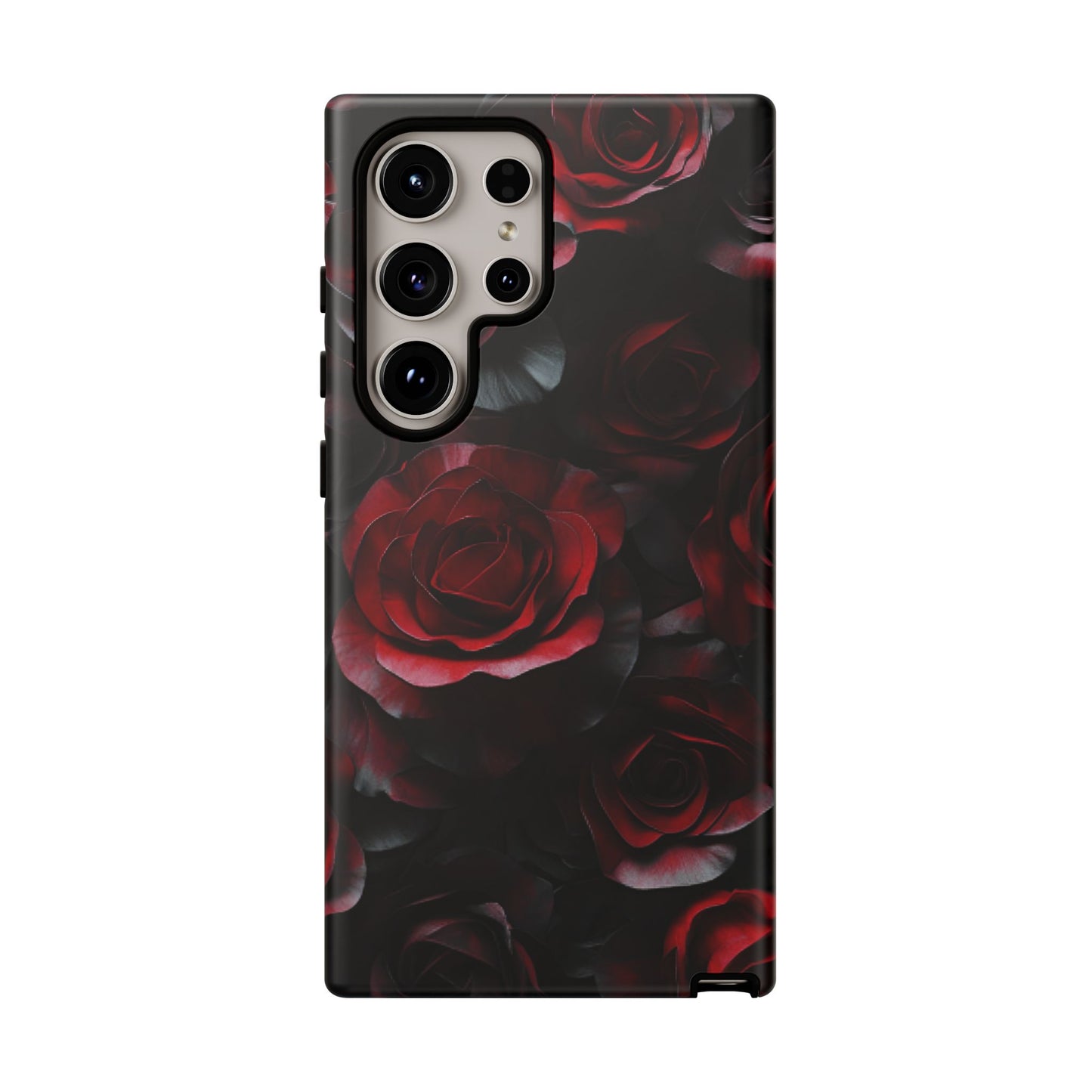 Dark Rose Flower Phone Case - Gothic Floral Phone Cases for iPhone 16 15 14 13 12 11, Samsung Galaxy & Google Pixel