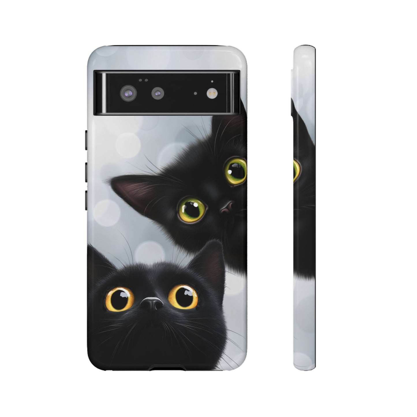 Cat Phone Case - Cute Black Cats Phone Cases for iPhone 16 15 14 13 12 11, Samsung Galaxy & Google Pixel