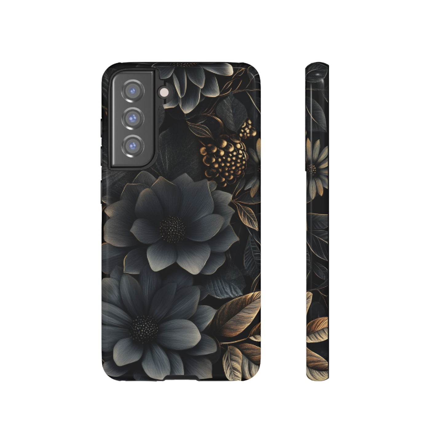 Dark Flower Phone Case - iPhone 16 15 14 13 12 11, Samsung Galaxy & Google Pixel Phone Covers