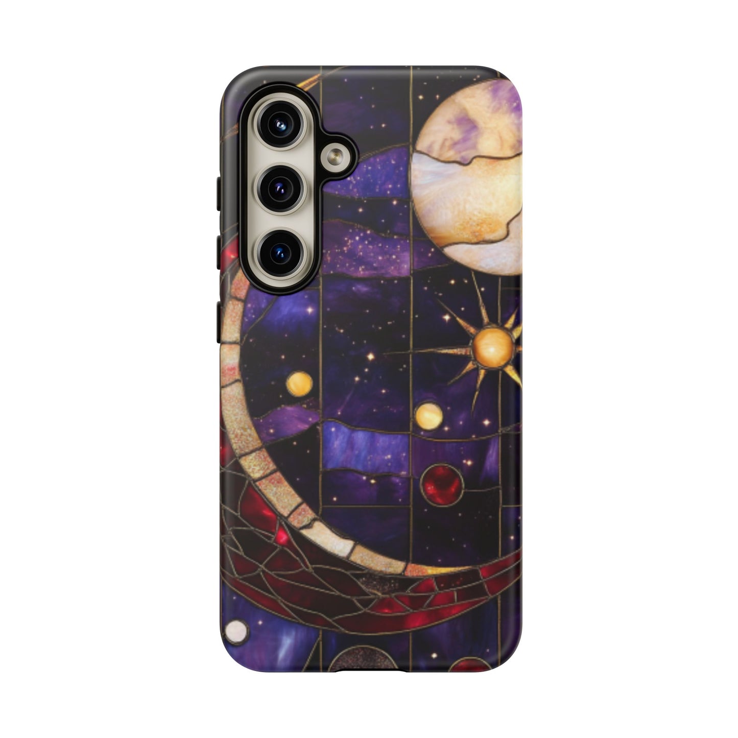 Celestial Stained Glass Phone Case - iPhone 16 15 14 13 12 11, Samsung Galaxy & Google Pixel Phone Covers