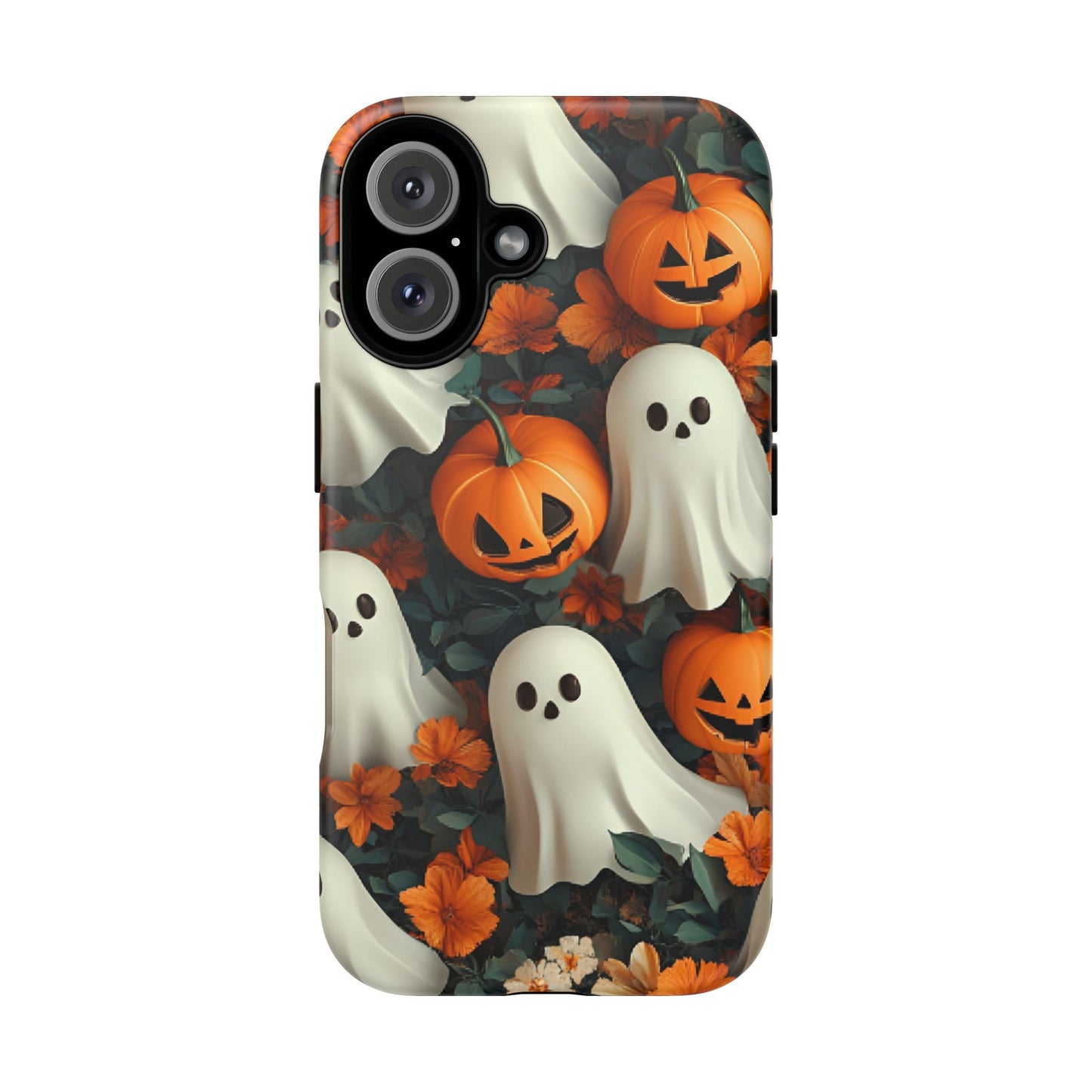 Halloween Ghosts and Pumpkins Phone Case - Spooky and Cute Phone Cases for iPhone 16 15 14 13 12 11, Samsung Galaxy & Google Pixel Phone Covers