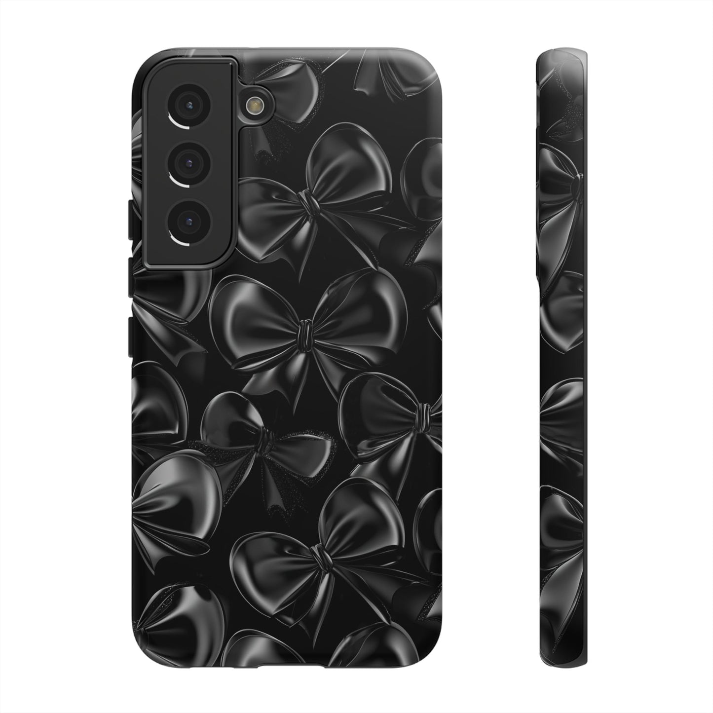 Black Bow Phone Case - Gothic Dark Coquette Phone Cover for iPhone 16 15 14 13 12 11, Samsung Galaxy & Google Pixel