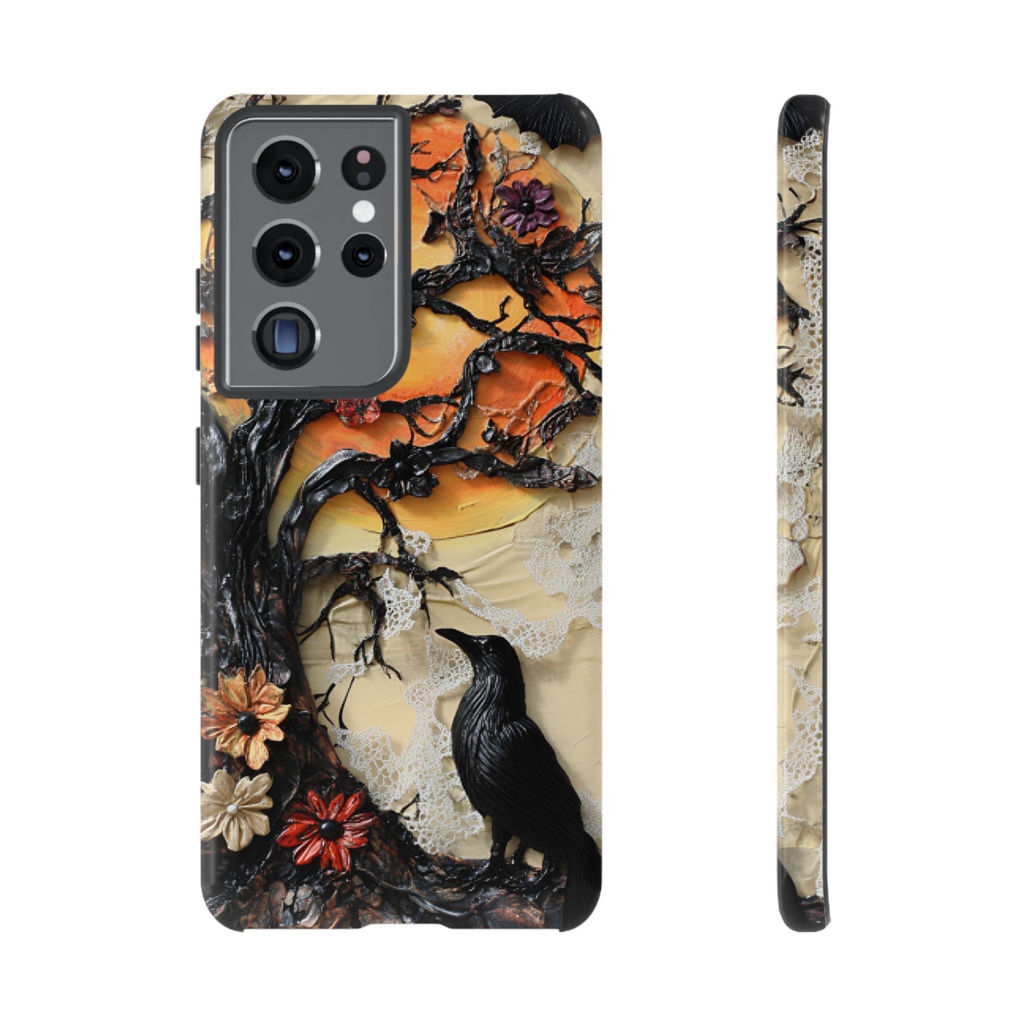 Gothic Raven Phone Case - Fantasy Goth Phone Cases for iPhone 16 15 14 13 12 11, Samsung Galaxy & Google Pixel