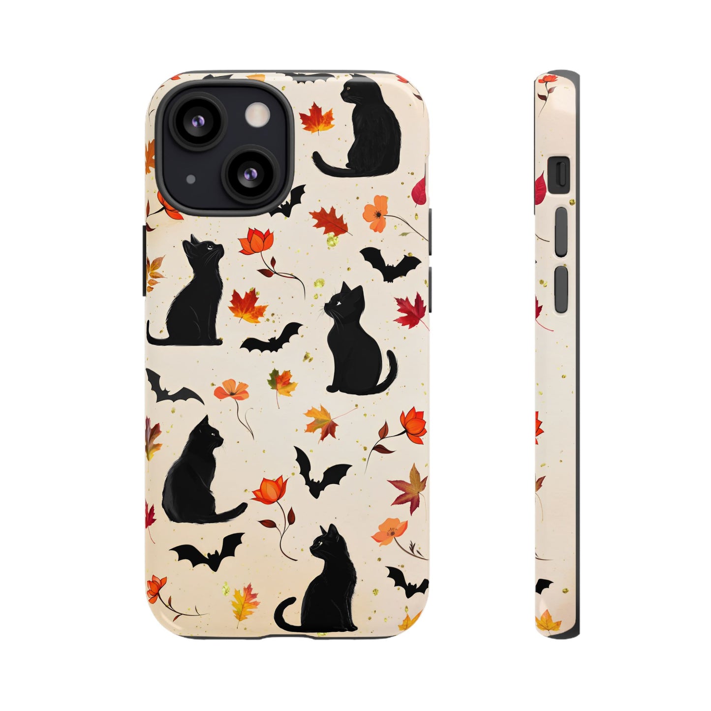 Cute Black Cats Halloween Phone Case - Aesthetic Fall Phone Cases for iPhone 16 15 14 13 12 11, Samsung Galaxy & Google Pixel