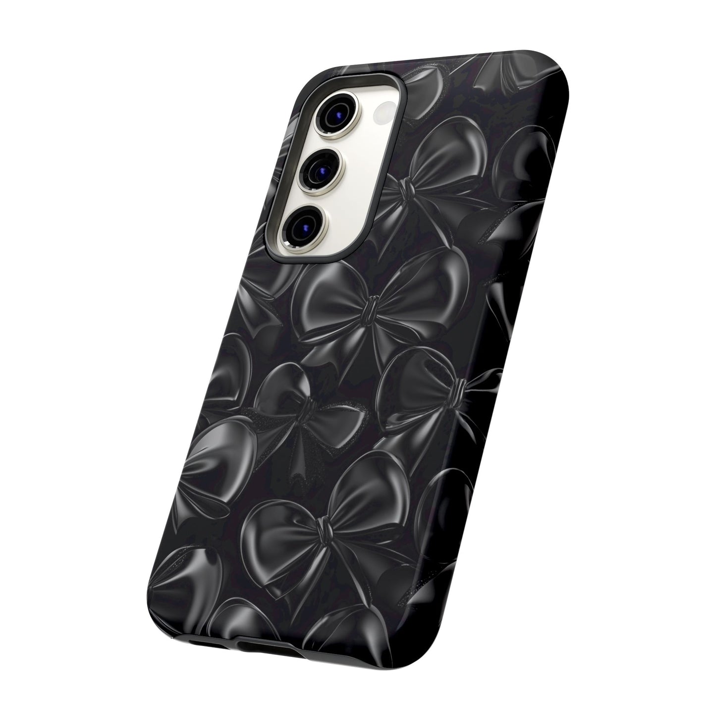 Black Bow Phone Case - Gothic Dark Coquette Phone Cover - iPhone 16 15 14 13 12 11, Samsung Galaxy & Google Pixel Phone Covers