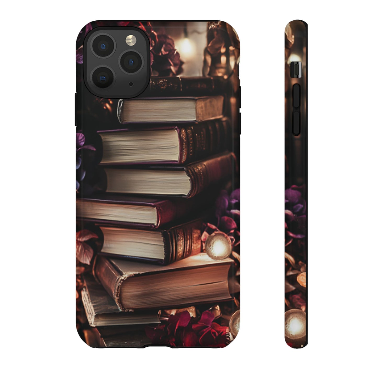 Book Lover Phone Case - Vintage Dark Academia Books - iPhone 16 15 14 13 12 11, Samsung Galaxy & Google Pixel Phone Covers