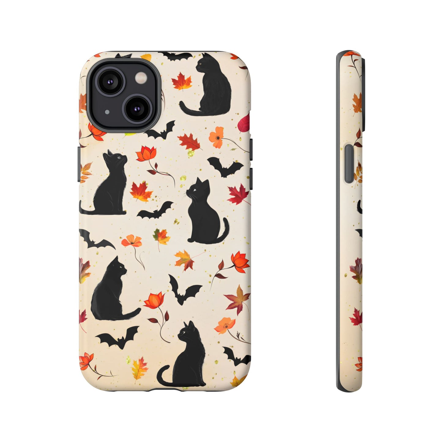 Cute Black Cats Halloween Phone Case - Aesthetic Fall Phone Cases - iPhone 16 15 14 13 12 11, Samsung Galaxy & Google Pixel Phone Covers