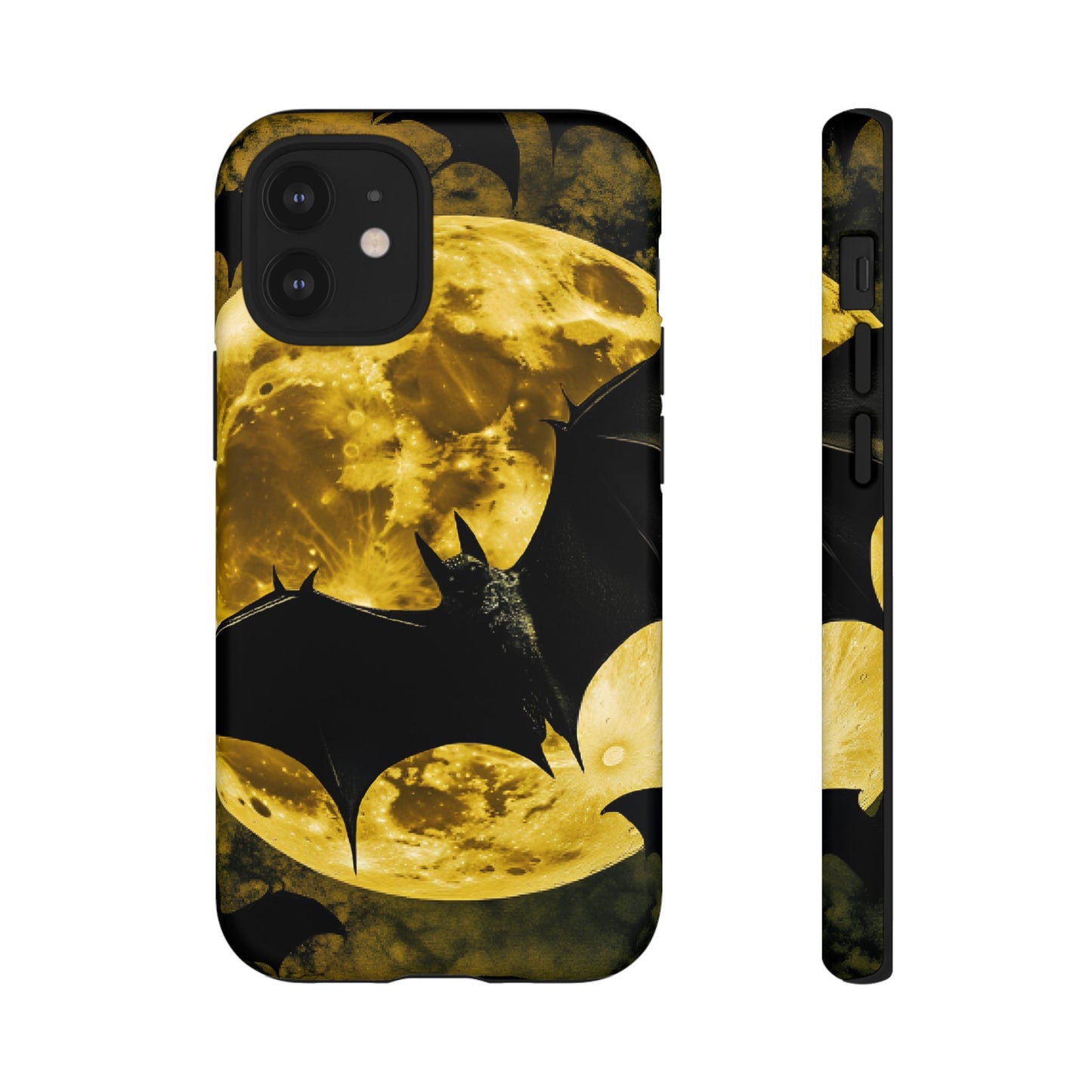 Gothic Bat and Moon Phone Case - Spooky Halloween Phone Cases for iPhone 16 15 14 13 12 11, Samsung Galaxy & Google Pixel