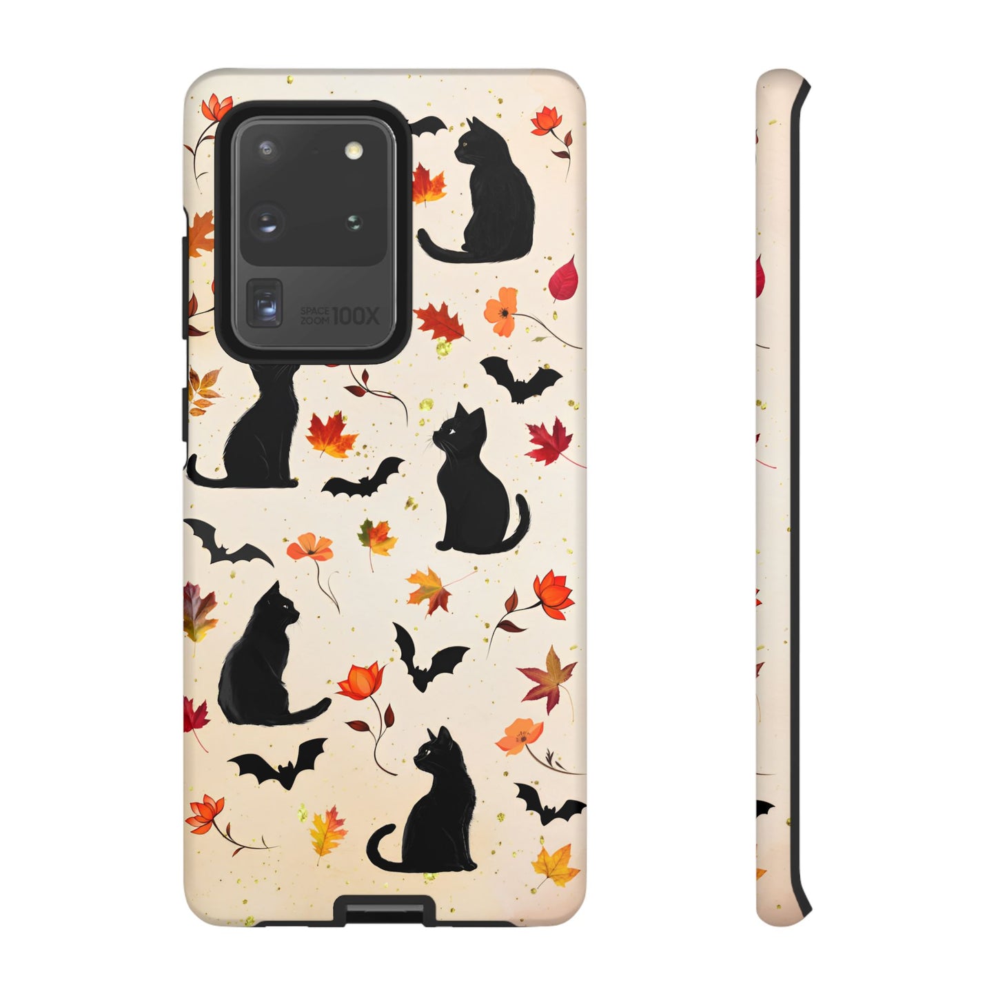 Cute Black Cats Halloween Phone Case - Aesthetic Fall Phone Cases for iPhone 16 15 14 13 12 11, Samsung Galaxy & Google Pixel