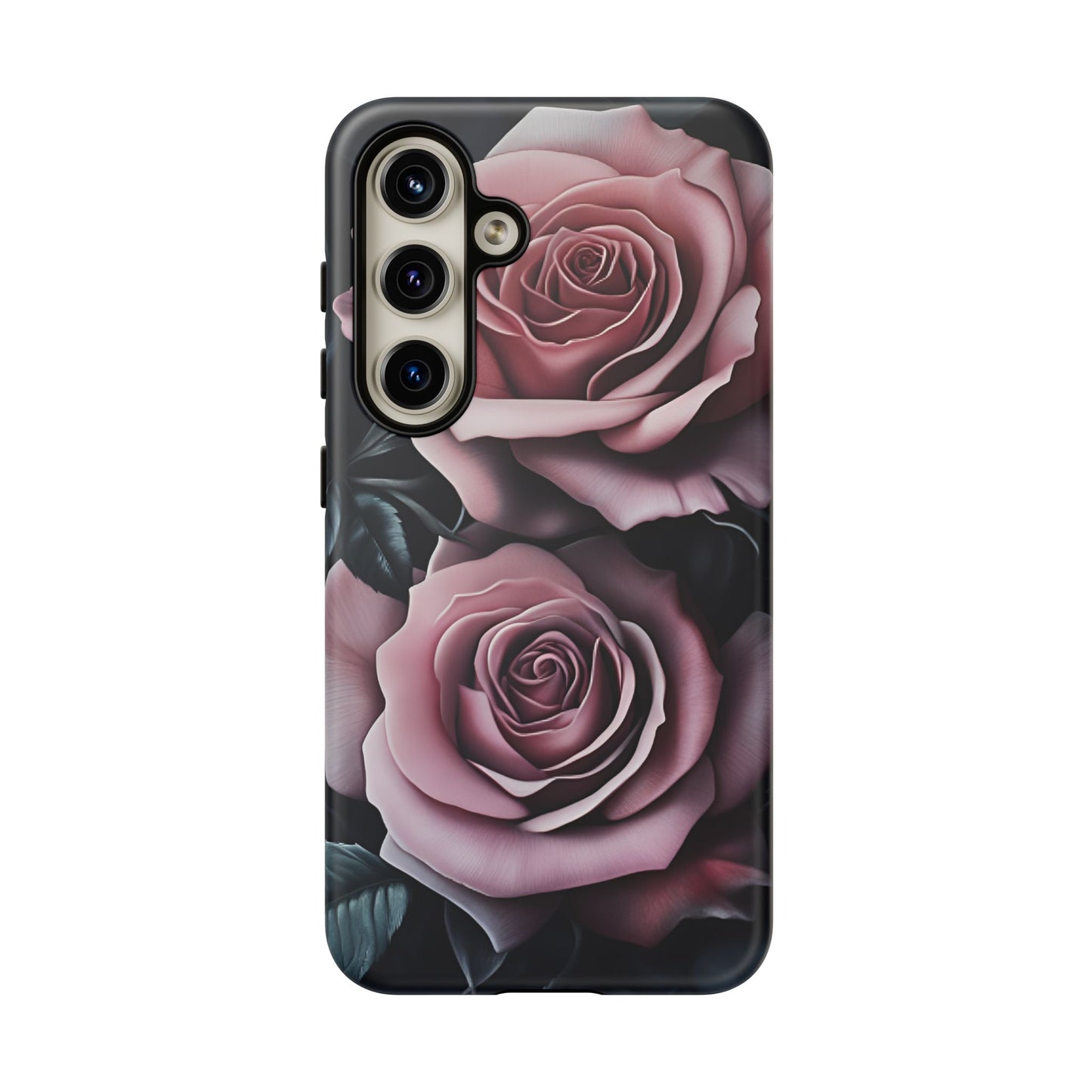 Pastel Goth Roses Phone Case - Gothic Black and Pink Flowers Phone Cases for iPhone 16 15 14 13 12 11, Samsung Galaxy & Google Pixel