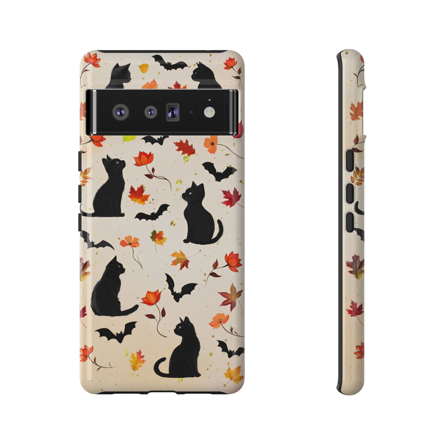 Cute Black Cats Halloween Phone Case - Aesthetic Fall Phone Cases - iPhone 16 15 14 13 12 11, Samsung Galaxy & Google Pixel Phone Covers