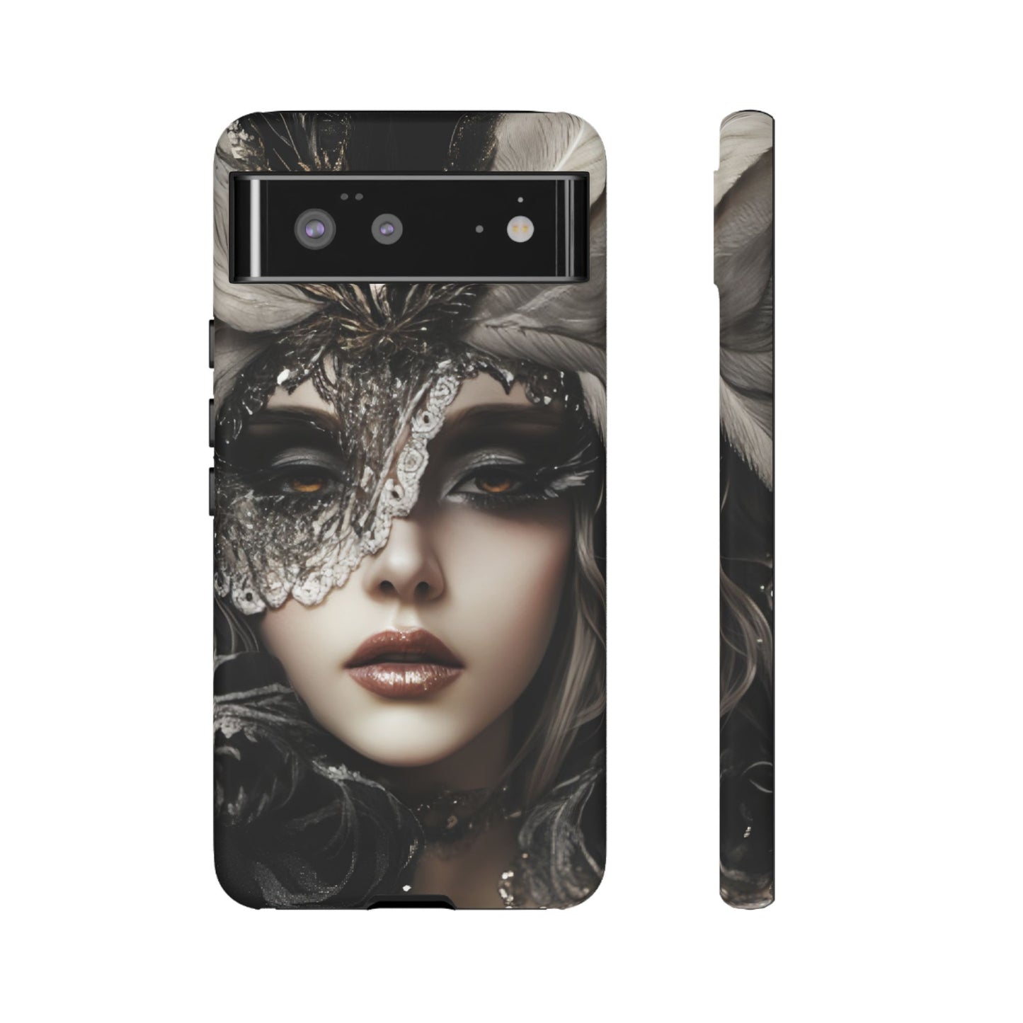 Goth Phone Case with Aesthetic Woman for iPhone 16 15 14 13 12 11, Samsung Galaxy & Google Pixel