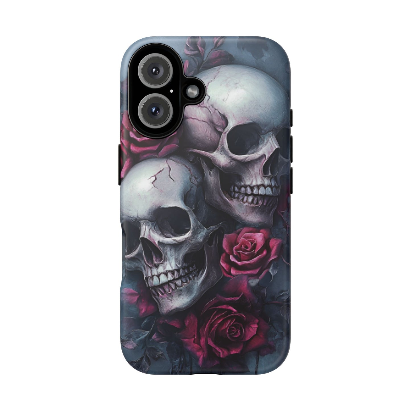 Skulls and Roses Phone Case - Gothic Dark Romance Phone Cases for iPhone 16 15 14 13 12 11, Samsung Galaxy & Google Pixel