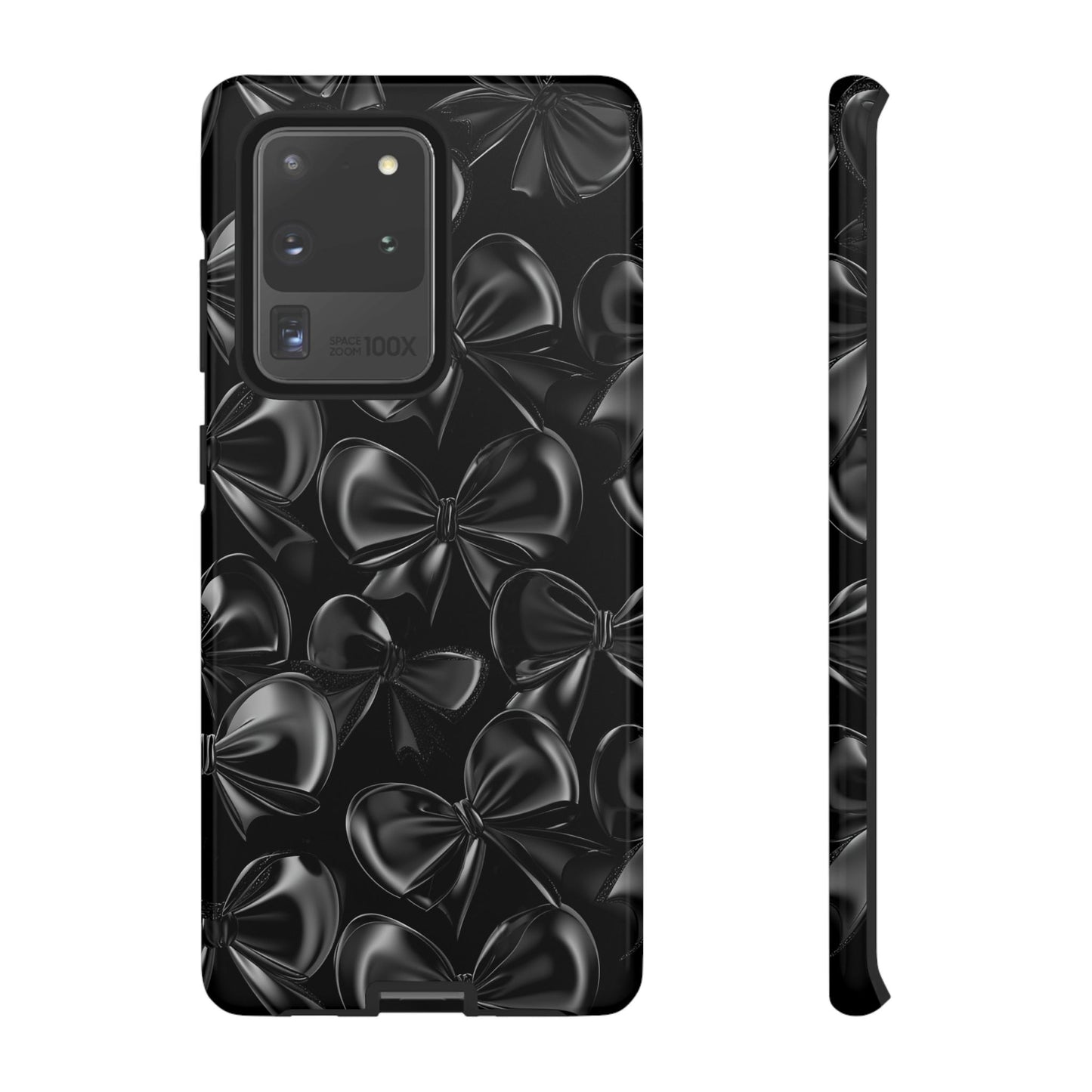 Black Bow Phone Case - Gothic Dark Coquette Phone Cover - iPhone 16 15 14 13 12 11, Samsung Galaxy & Google Pixel Phone Covers