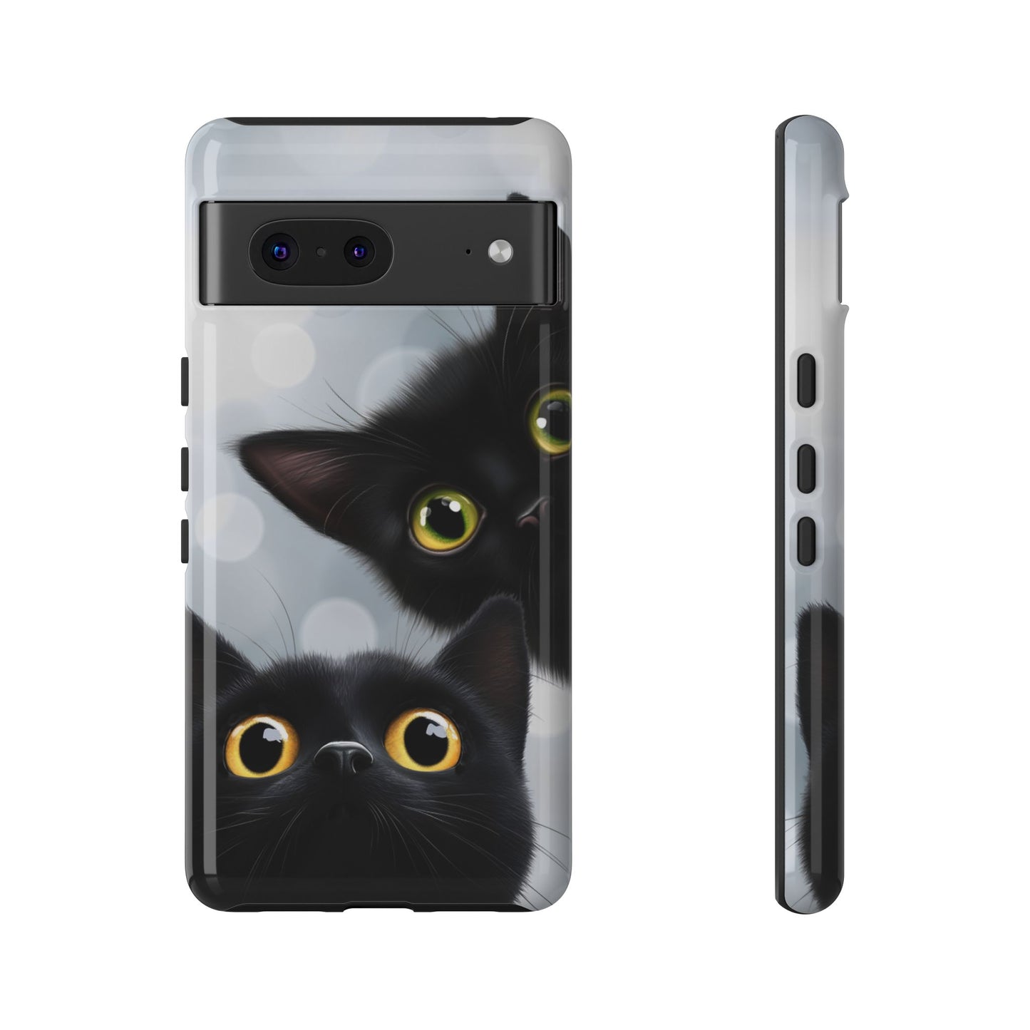 Cat Phone Case - Cute Black Cats Phone Cases for iPhone 16 15 14 13 12 11, Samsung Galaxy & Google Pixel