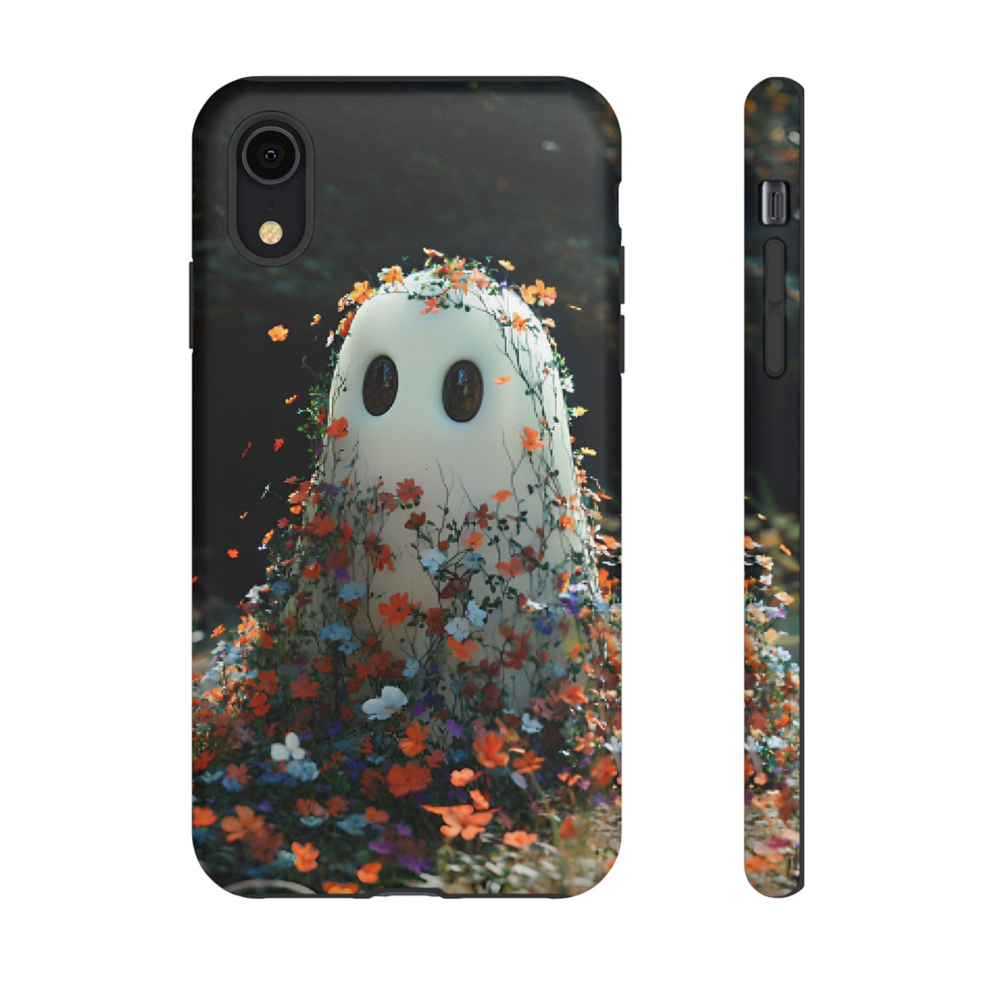 Floral Ghost Phone Case - iPhone 16 15 14 13 12 11, Samsung Galaxy & Google Pixel Phone Covers - Boo and Bewear