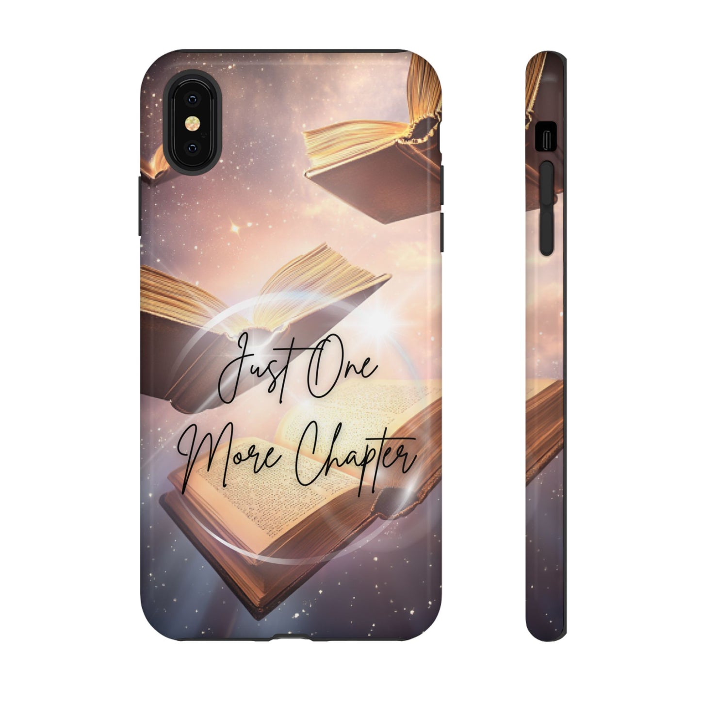 Bookish Phone Case -Just One More Chapter - Magic Vintage Books - iPhone 16 15 14 13 12 11, Samsung Galaxy & Google Pixel Phone Covers - Boo and Bewear