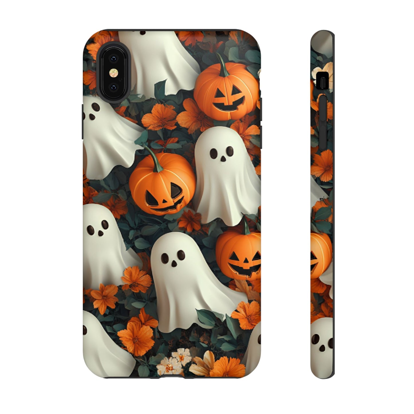 Halloween Ghosts and Pumpkins Phone Case - Spooky and Cute Phone Cases for iPhone 16 15 14 13 12 11, Samsung Galaxy & Google Pixel Phone Covers