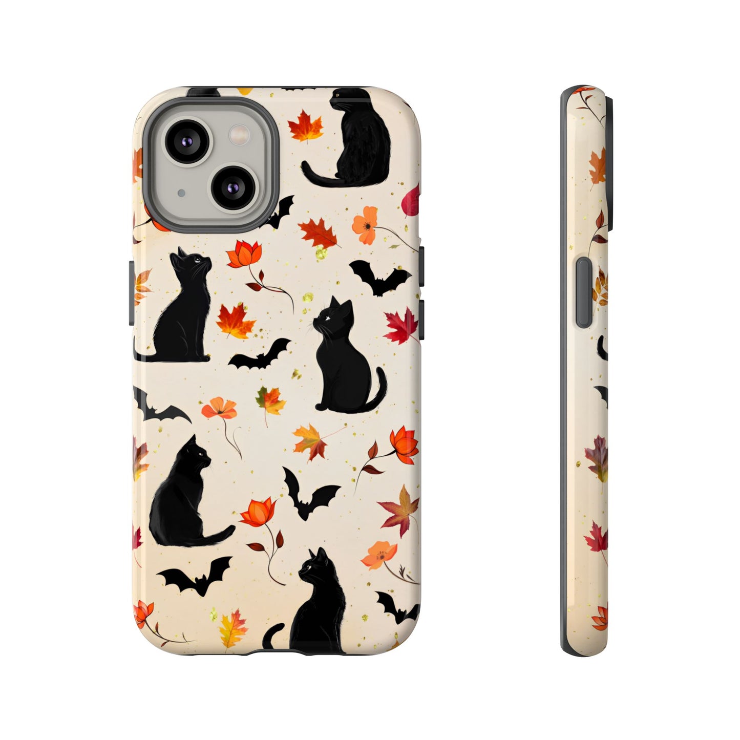 Cute Black Cats Halloween Phone Case - Aesthetic Fall Phone Cases - iPhone 16 15 14 13 12 11, Samsung Galaxy & Google Pixel Phone Covers