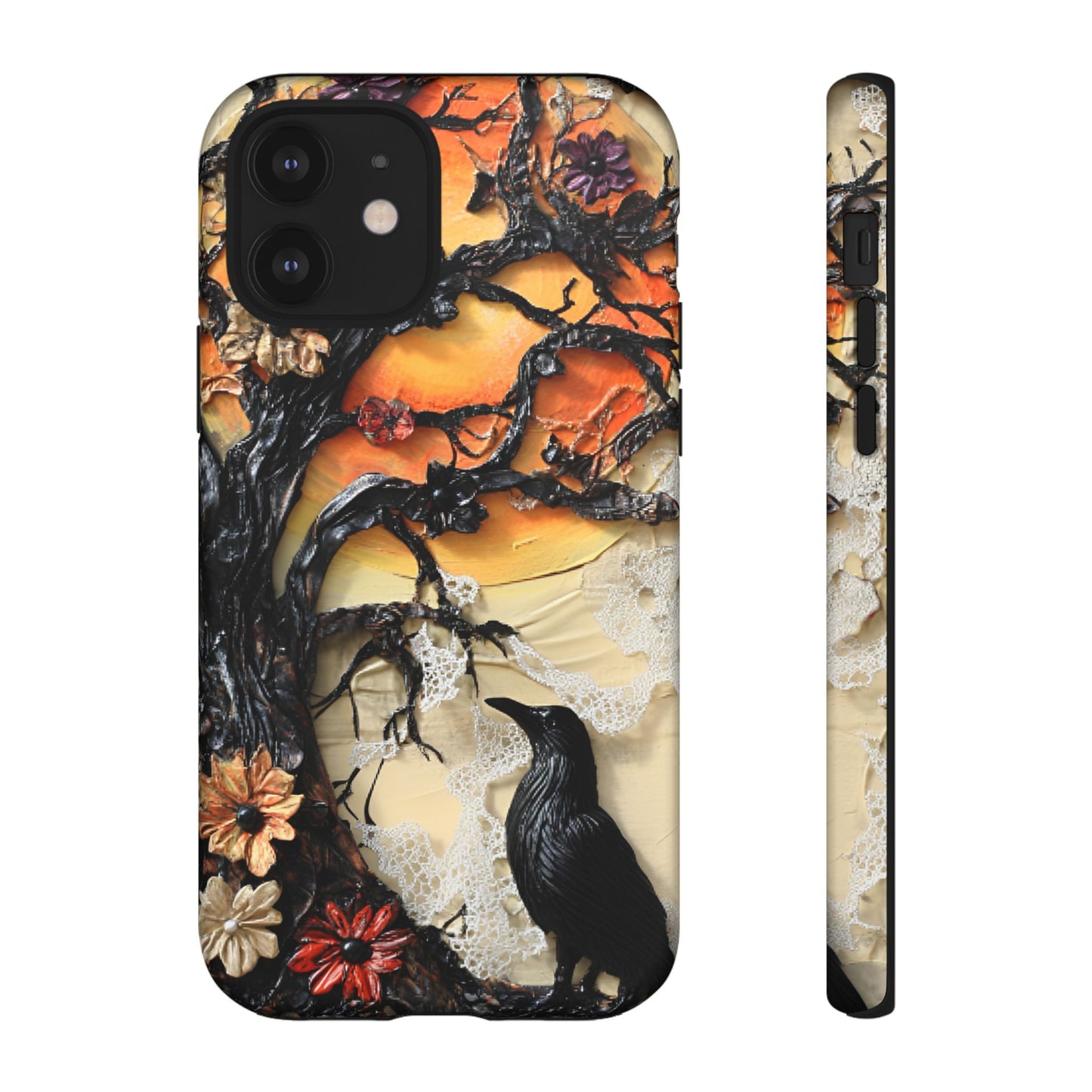 Gothic Raven Phone Case - Fantasy Goth Phone Cases for iPhone 16 15 14 13 12 11, Samsung Galaxy & Google Pixel