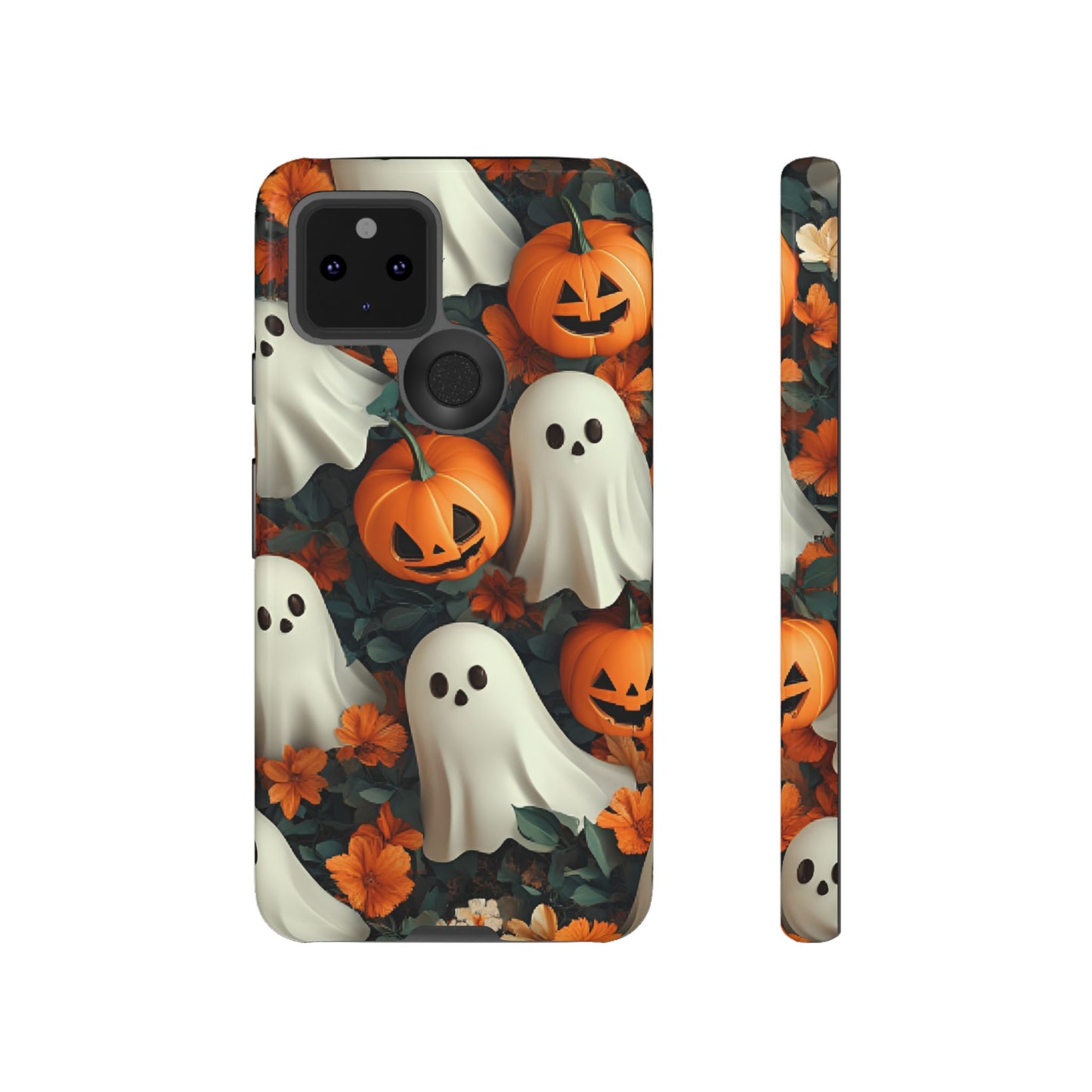 Halloween Ghosts and Pumpkins Phone Case - Spooky and Cute Phone Cases - iPhone 16 15 14 13 12 11, Samsung Galaxy & Google Pixel Phone Covers