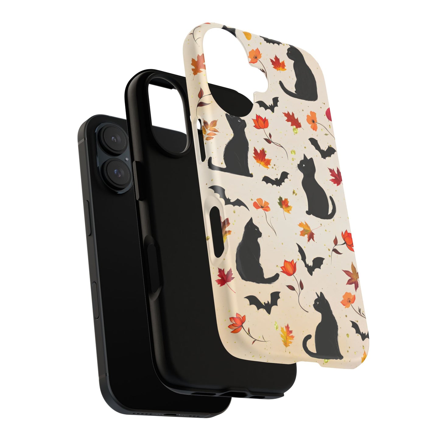 Cute Black Cats Halloween Phone Case - Aesthetic Fall Phone Cases - iPhone 16 15 14 13 12 11, Samsung Galaxy & Google Pixel Phone Covers