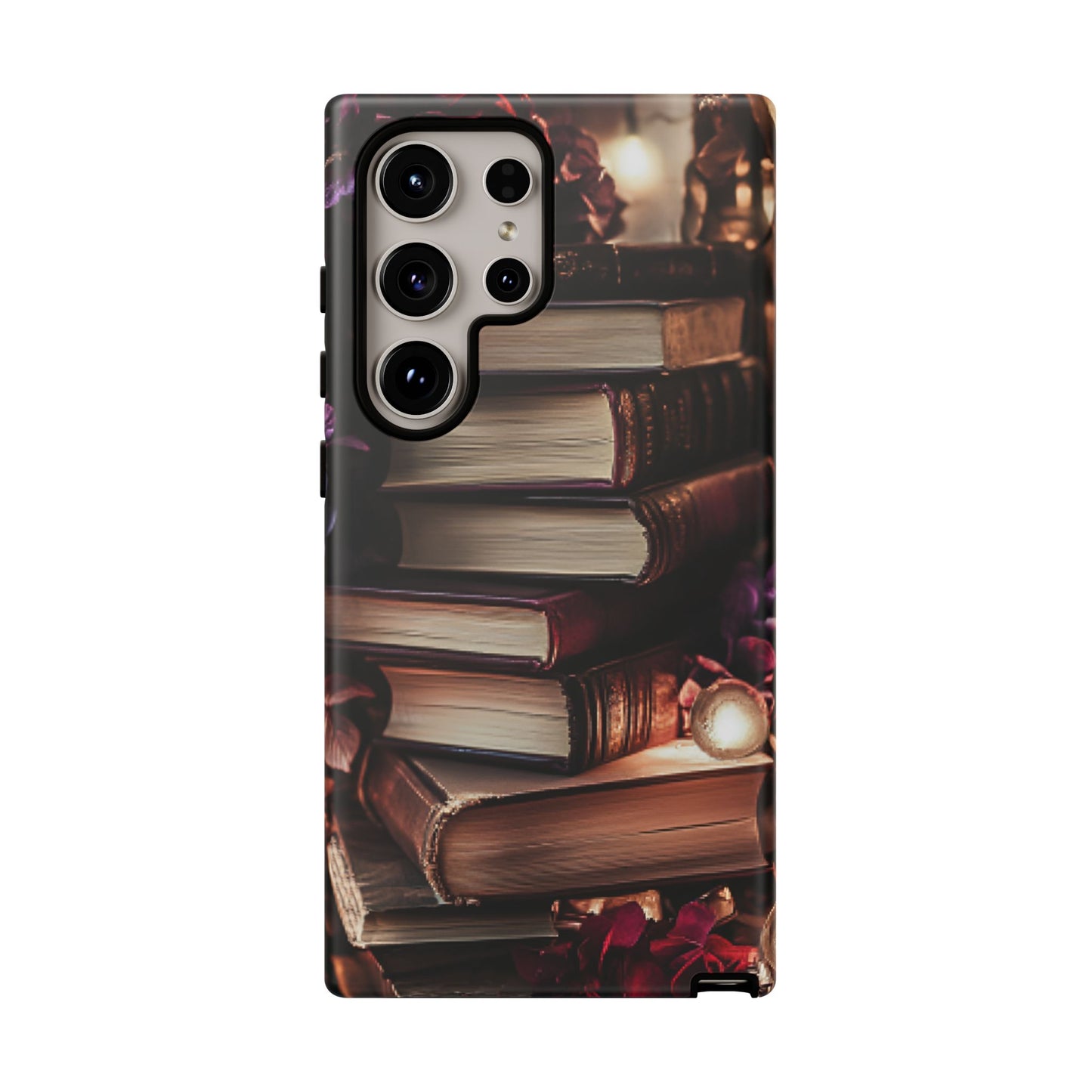 Book Lover Phone Case - Vintage Dark Academia Books - iPhone 16 15 14 13 12 11, Samsung Galaxy & Google Pixel Phone Covers