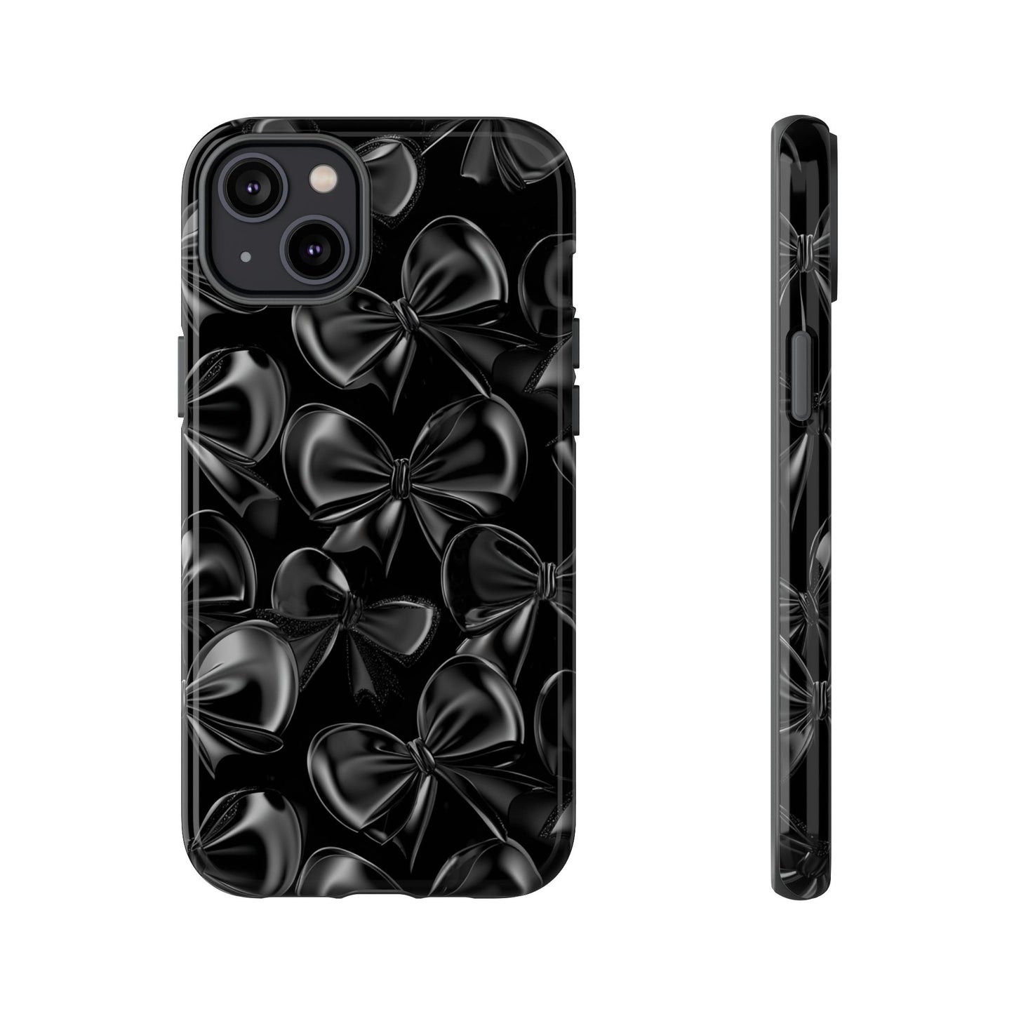 Black Bow Phone Case - Gothic Dark Coquette Phone Cover - iPhone 16 15 14 13 12 11, Samsung Galaxy & Google Pixel Phone Covers