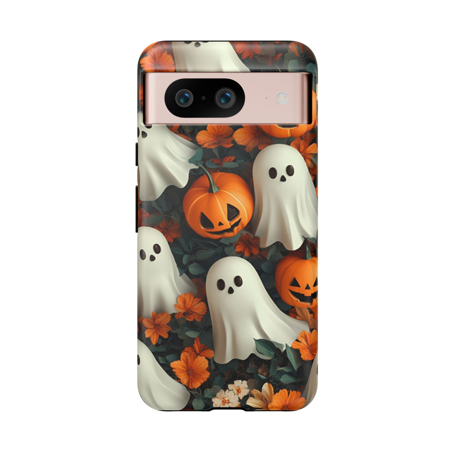 Halloween Ghosts and Pumpkins Phone Case - Spooky and Cute Phone Cases for iPhone 16 15 14 13 12 11, Samsung Galaxy & Google Pixel Phone Covers