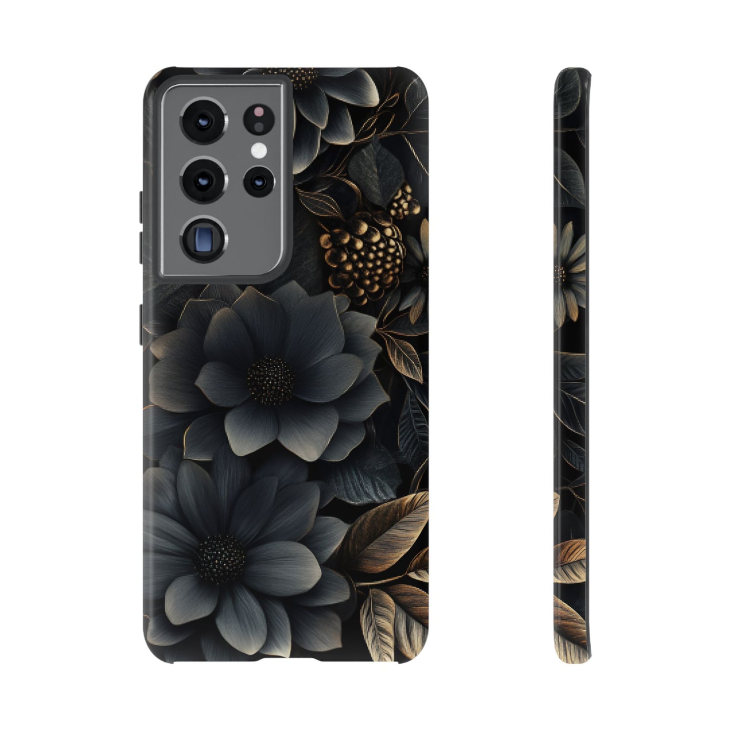 Dark Flower Phone Case for iPhone 16 15 14 13 12 11, Samsung Galaxy & Google Pixel