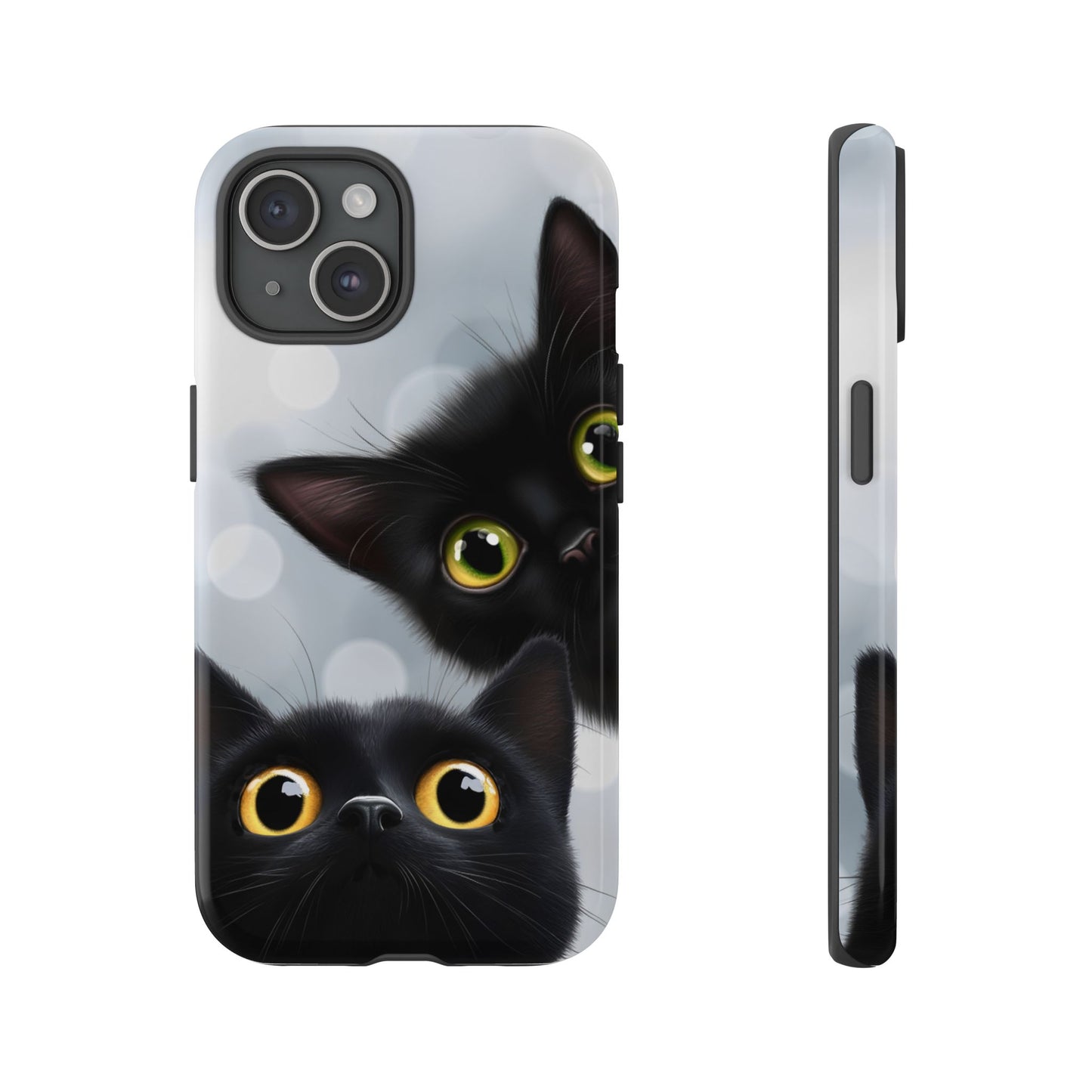 Cat Phone Case - Cute Black Cats Phone Cases for iPhone 16 15 14 13 12 11, Samsung Galaxy & Google Pixel