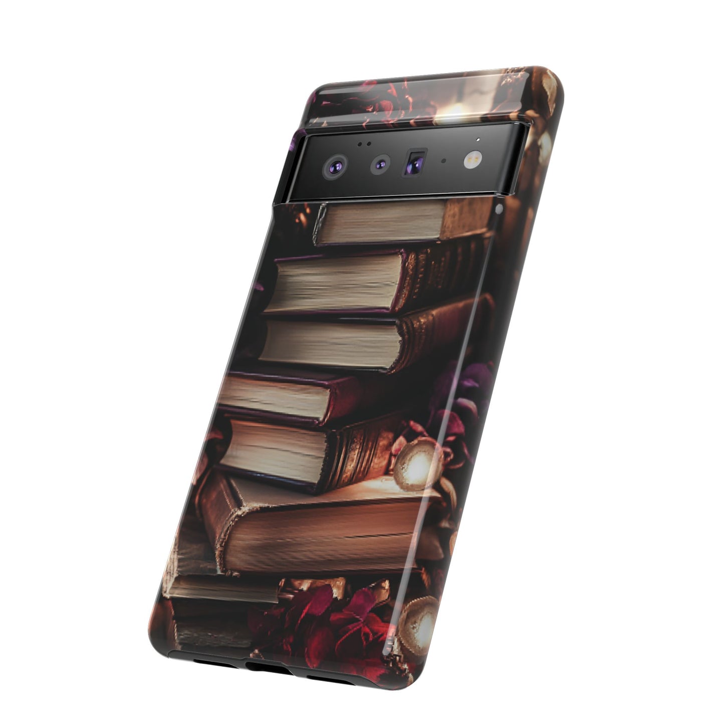 Book Lover Phone Case - Vintage Dark Academia Books - iPhone 16 15 14 13 12 11, Samsung Galaxy & Google Pixel Phone Covers