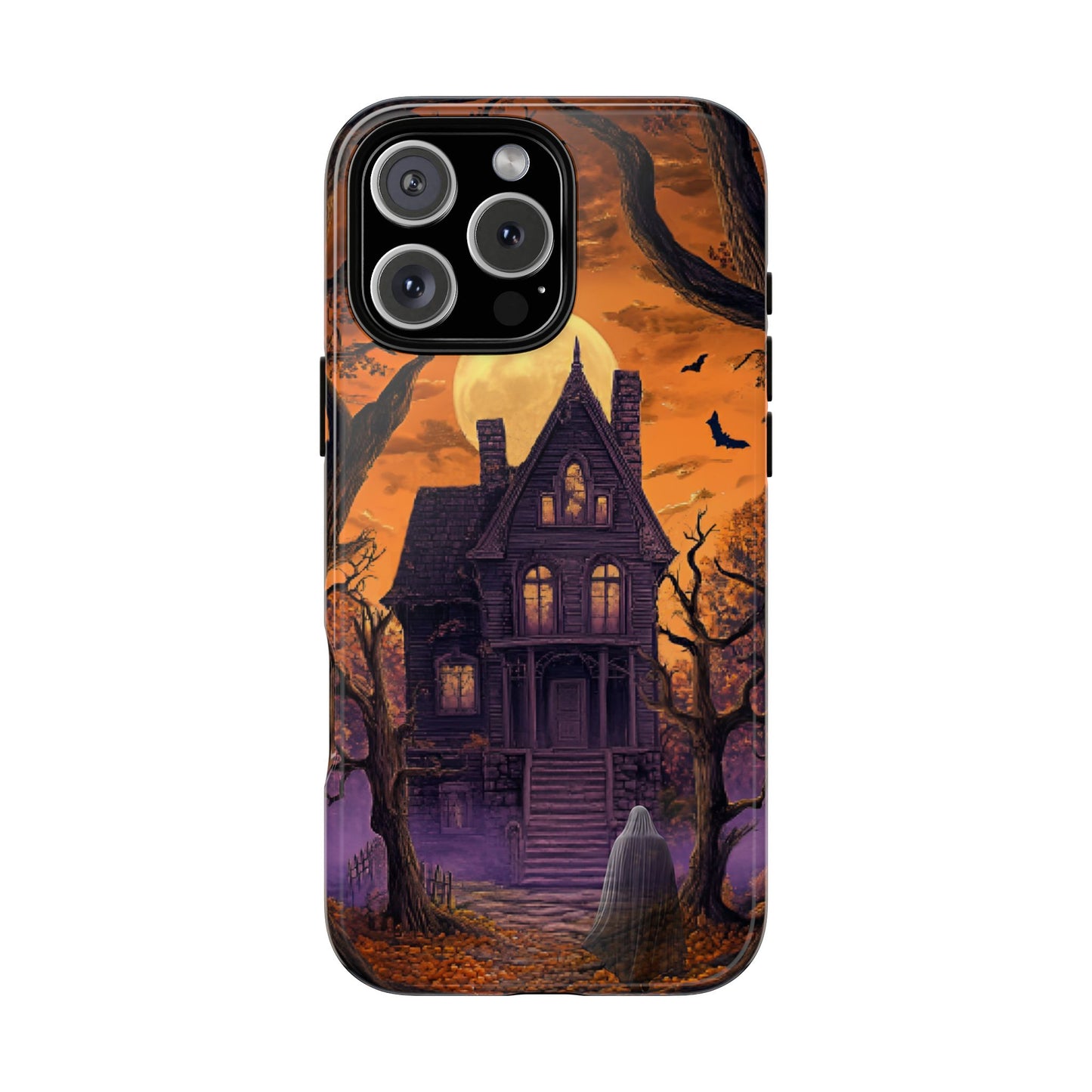 Halloween Haunted Mansion and Ghost Phone Case - Spooky Season Phone Cases - iPhone 16 15 14 13 12 11, Samsung Galaxy & Google Pixel Phone Covers - Boo and Bewear