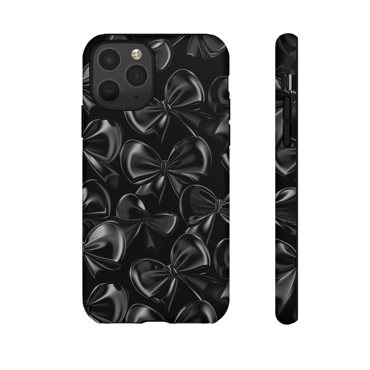 Black Bow Phone Case - Gothic Dark Coquette Phone Cover - iPhone 16 15 14 13 12 11, Samsung Galaxy & Google Pixel Phone Covers