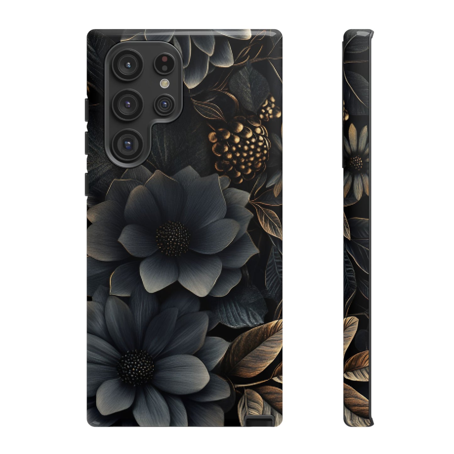 Dark Flower Phone Case - iPhone 16 15 14 13 12 11, Samsung Galaxy & Google Pixel Phone Covers