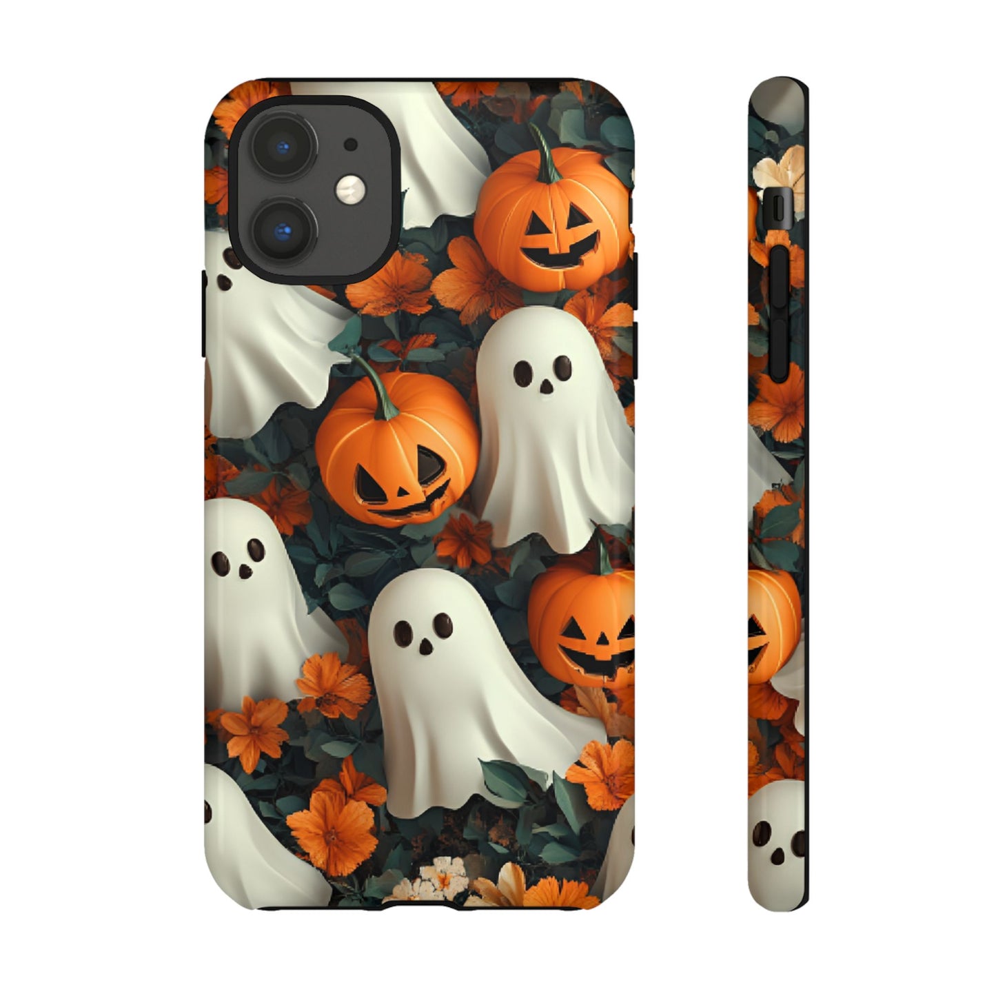 Halloween Ghosts and Pumpkins Phone Case - Spooky and Cute Phone Cases - iPhone 16 15 14 13 12 11, Samsung Galaxy & Google Pixel Phone Covers