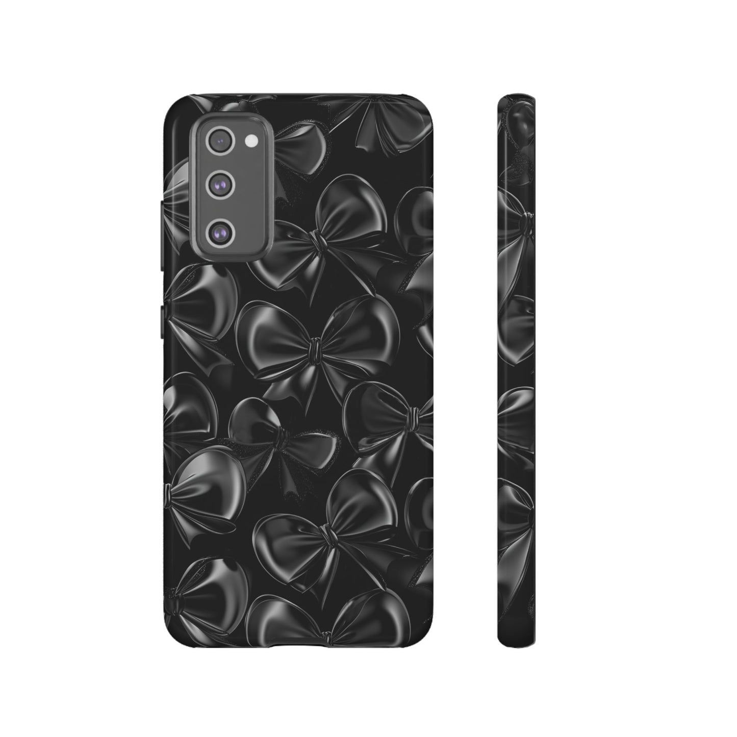 Black Bow Phone Case - Gothic Dark Coquette Phone Cover - iPhone 16 15 14 13 12 11, Samsung Galaxy & Google Pixel Phone Covers