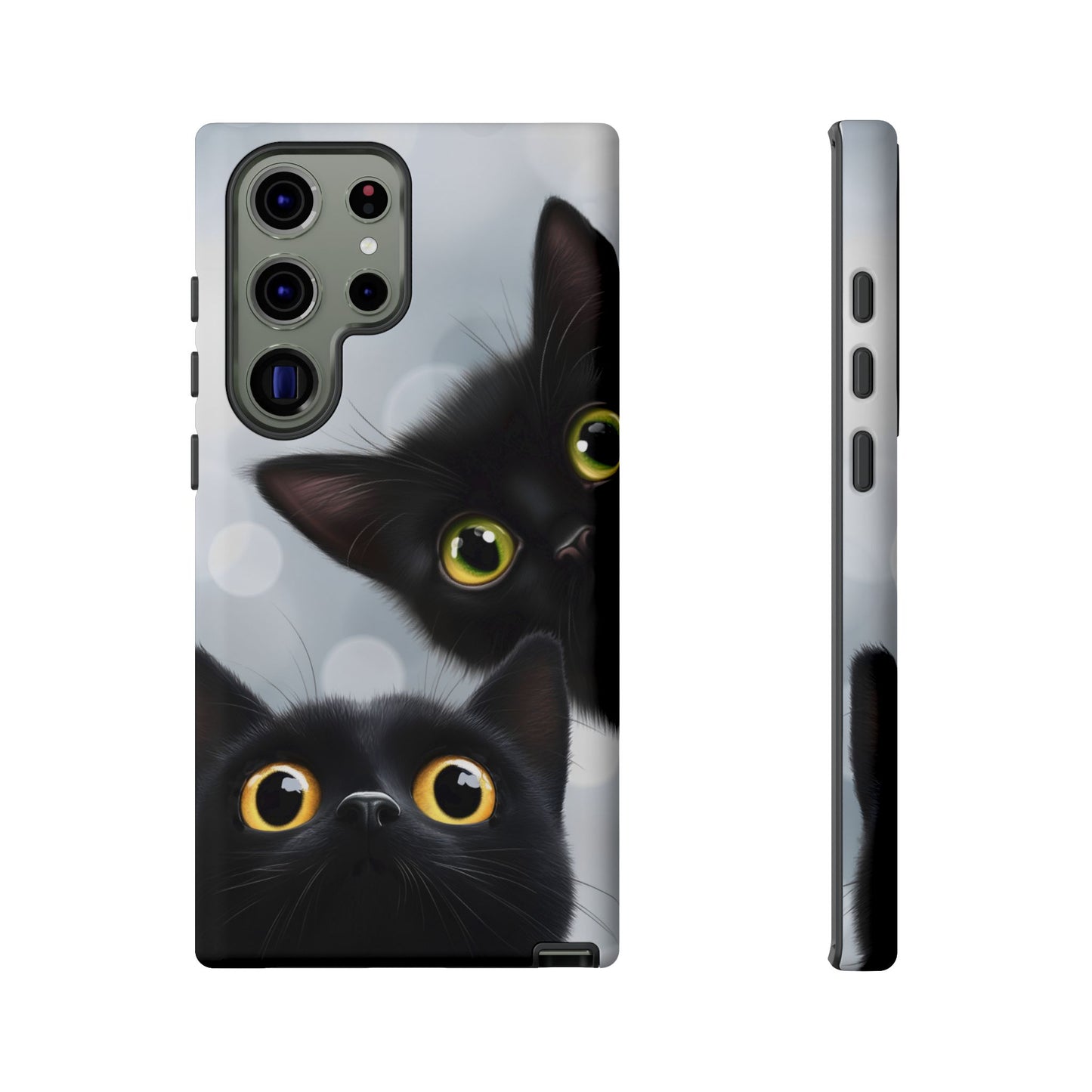 Cat Phone Case - Cute Black Cats Phone Cases for iPhone 16 15 14 13 12 11, Samsung Galaxy & Google Pixel