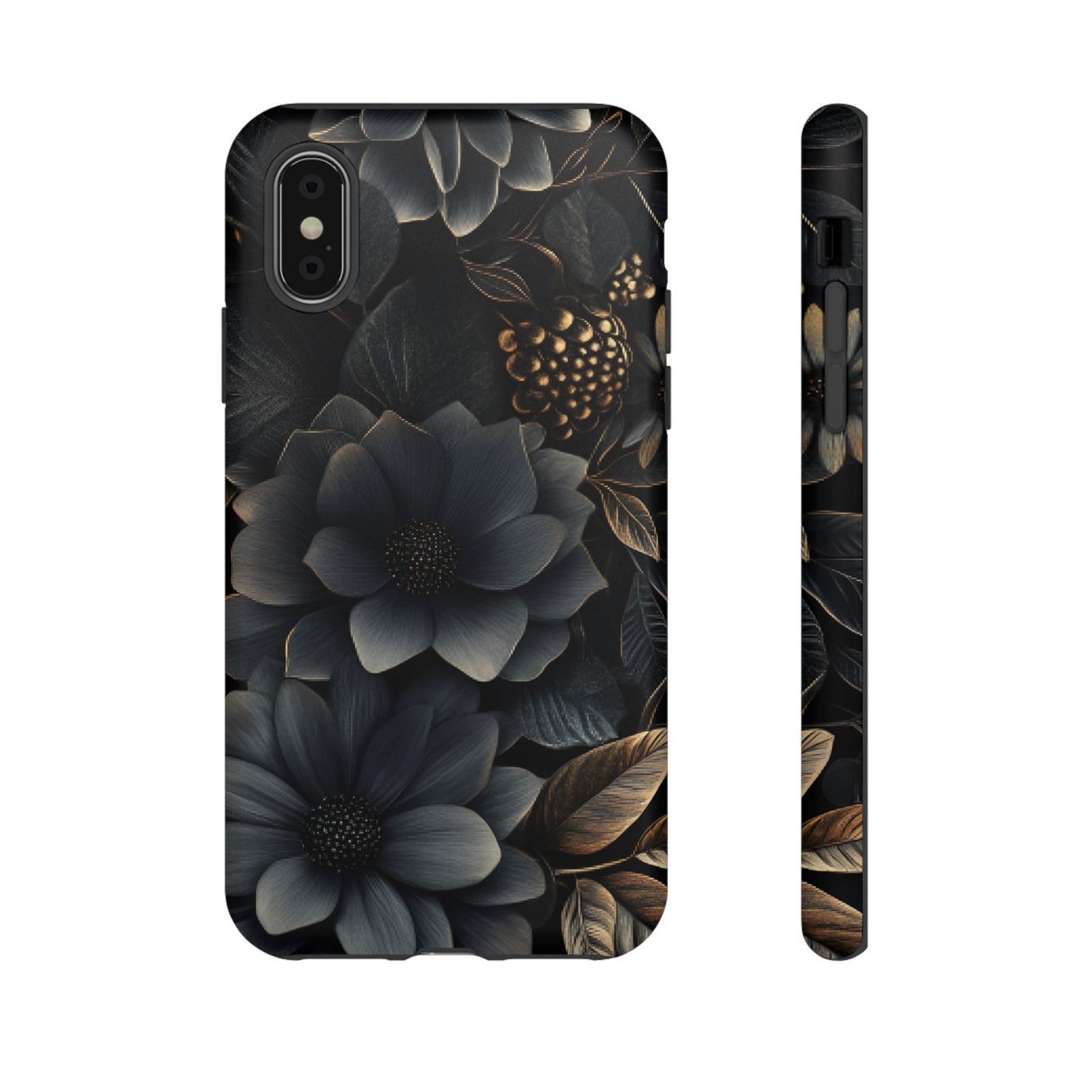 Dark Flower Phone Case - iPhone 16 15 14 13 12 11, Samsung Galaxy & Google Pixel Phone Covers - Boo and Bewear