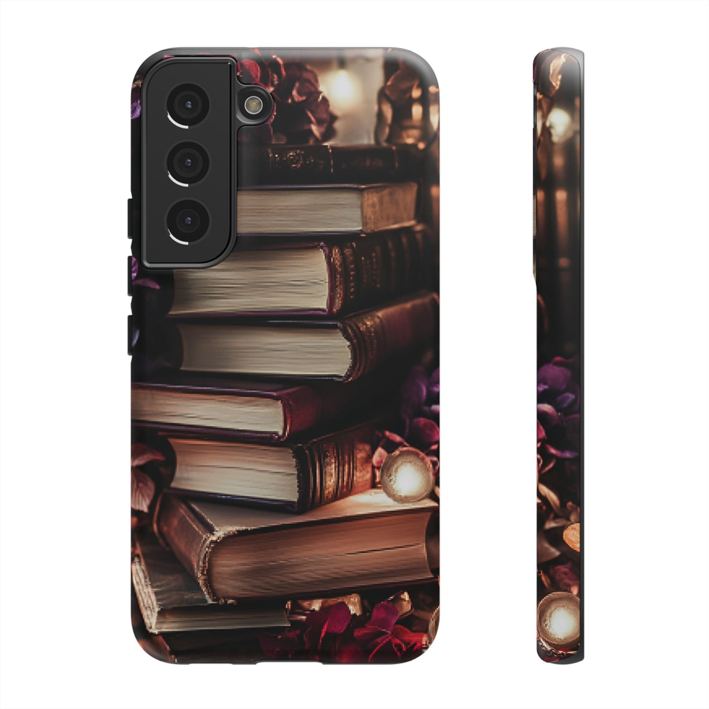 Book Lover Phone Case - Vintage Dark Academia Books - iPhone 16 15 14 13 12 11, Samsung Galaxy & Google Pixel Phone Covers